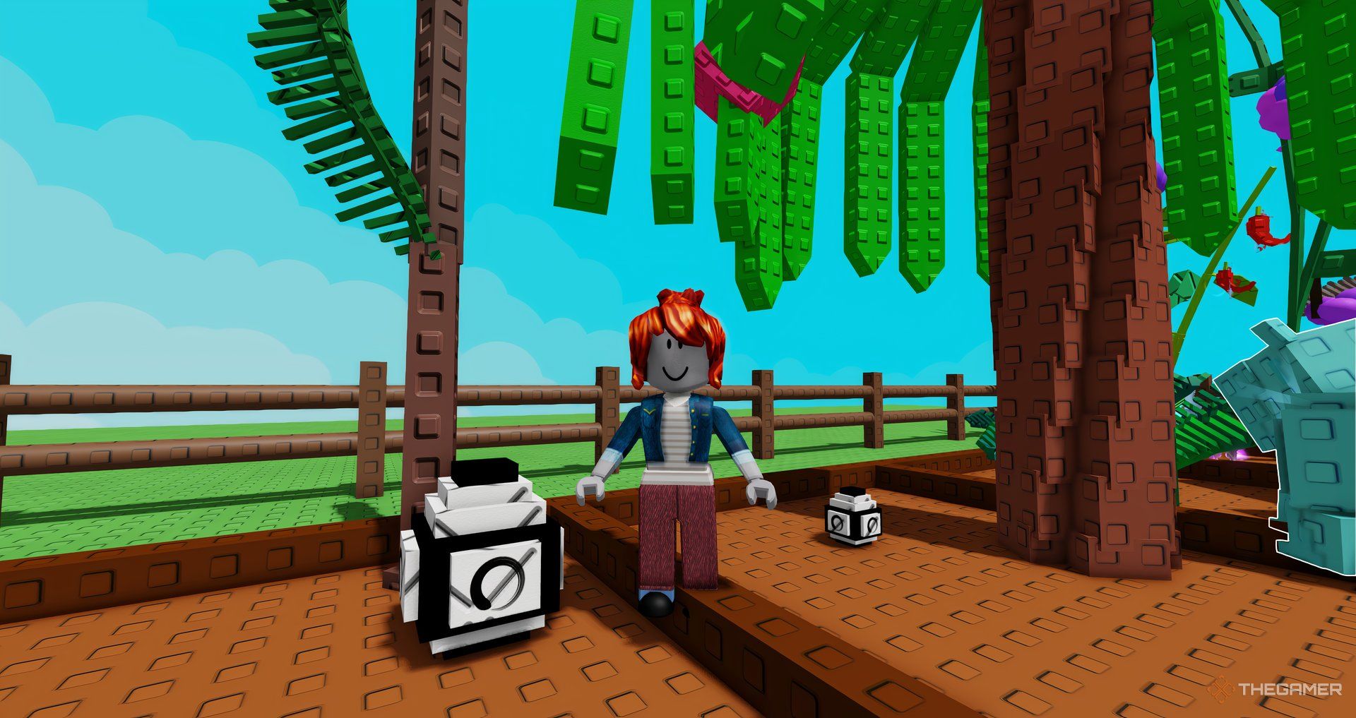 A player beside the Zen Egg in Roblox Grow a Garden.