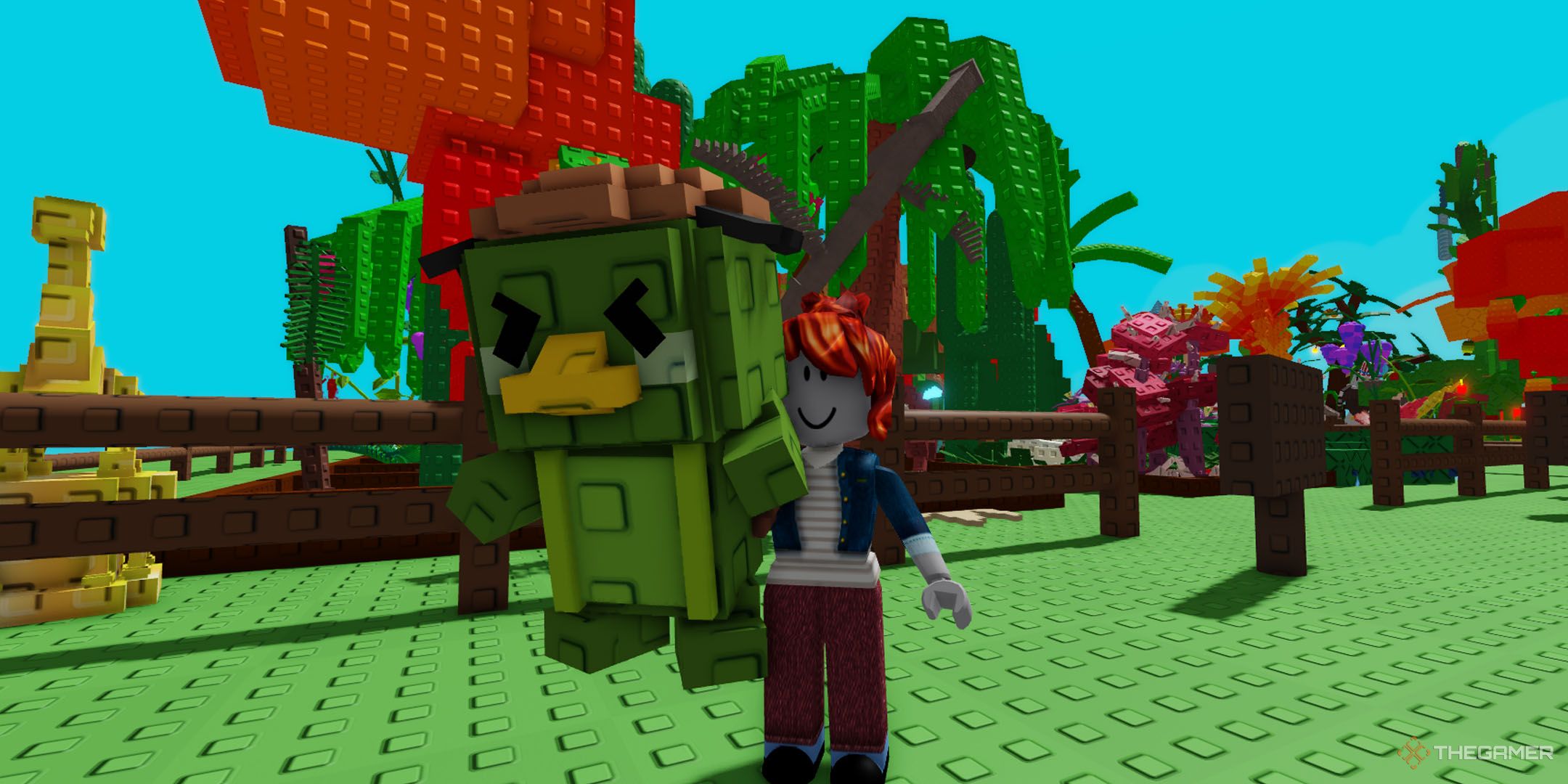 A player holding the kappa minion in Roblox Grow a Garden.