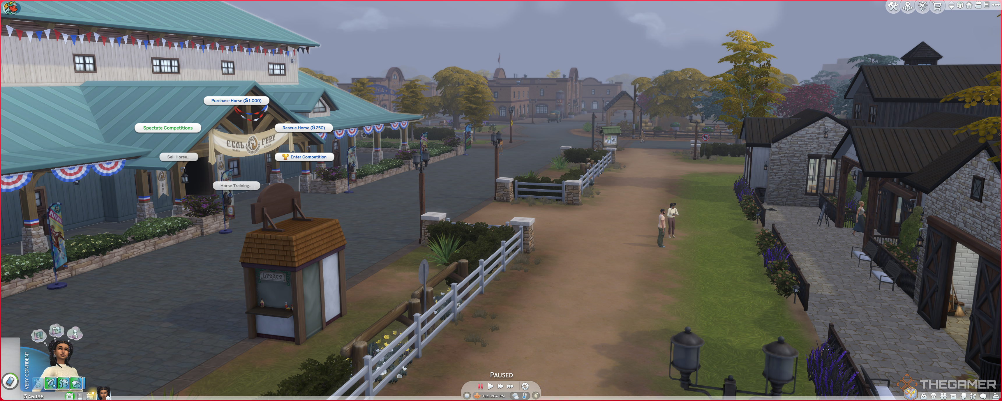 A screenshot showing the park and equestrian centre.