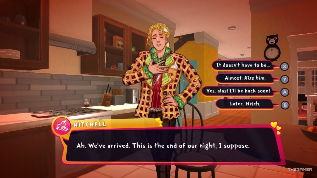 An option to romance Mitchell Linn in Date Everything!