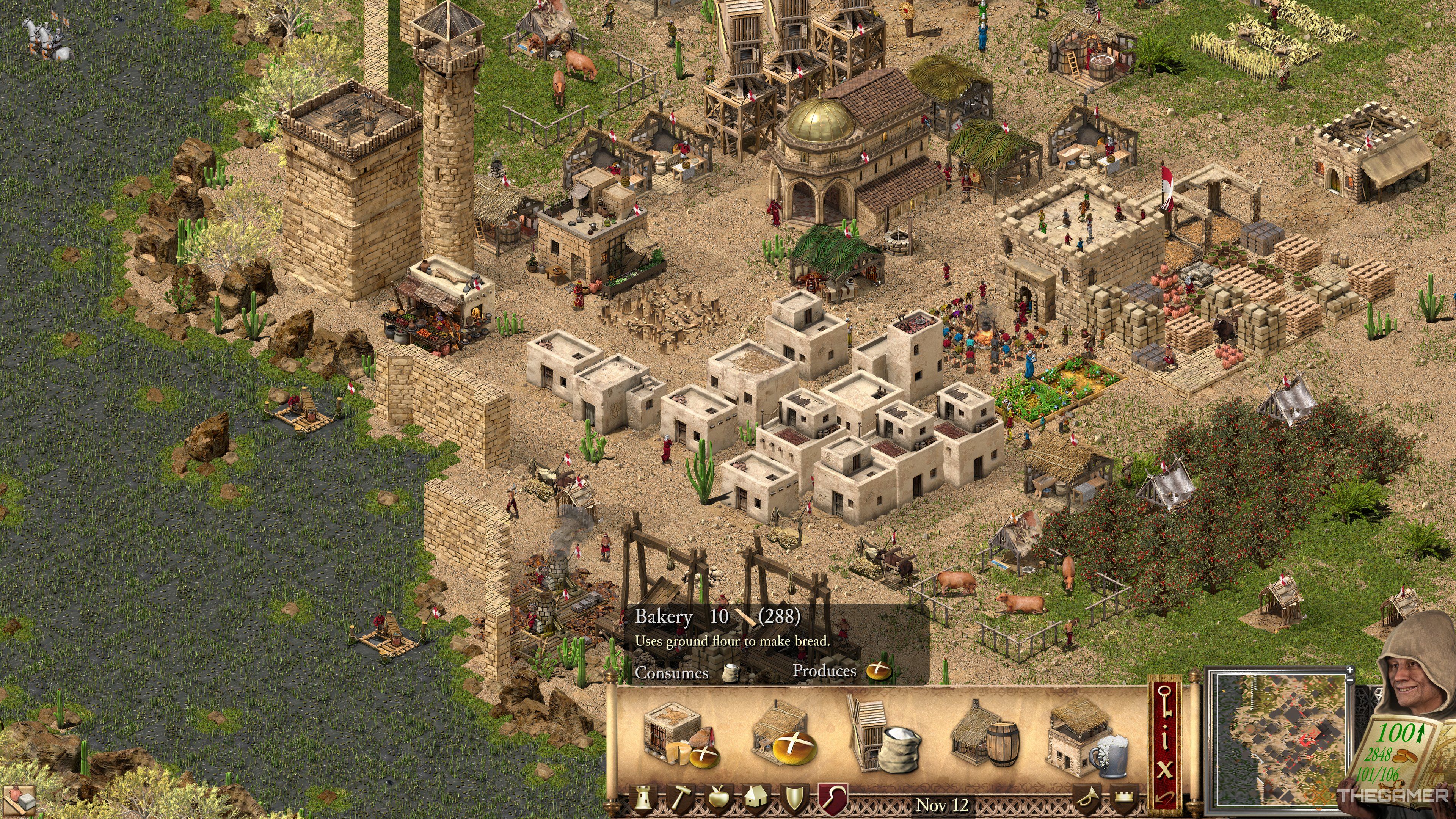 Bakery details before building the unit in Stronghold Crusader Definitive Edition.