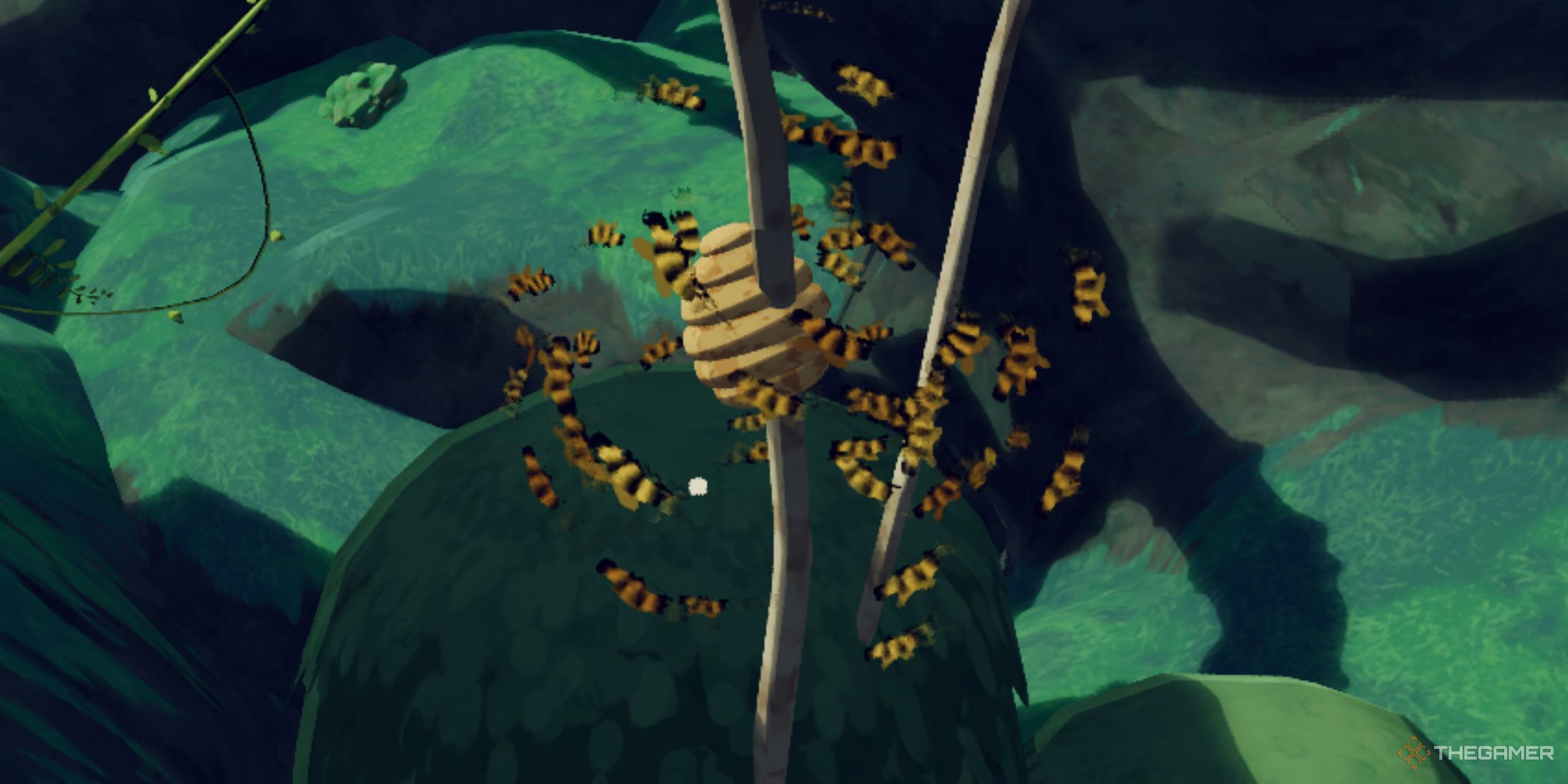 Bees buzzing around in Peak.