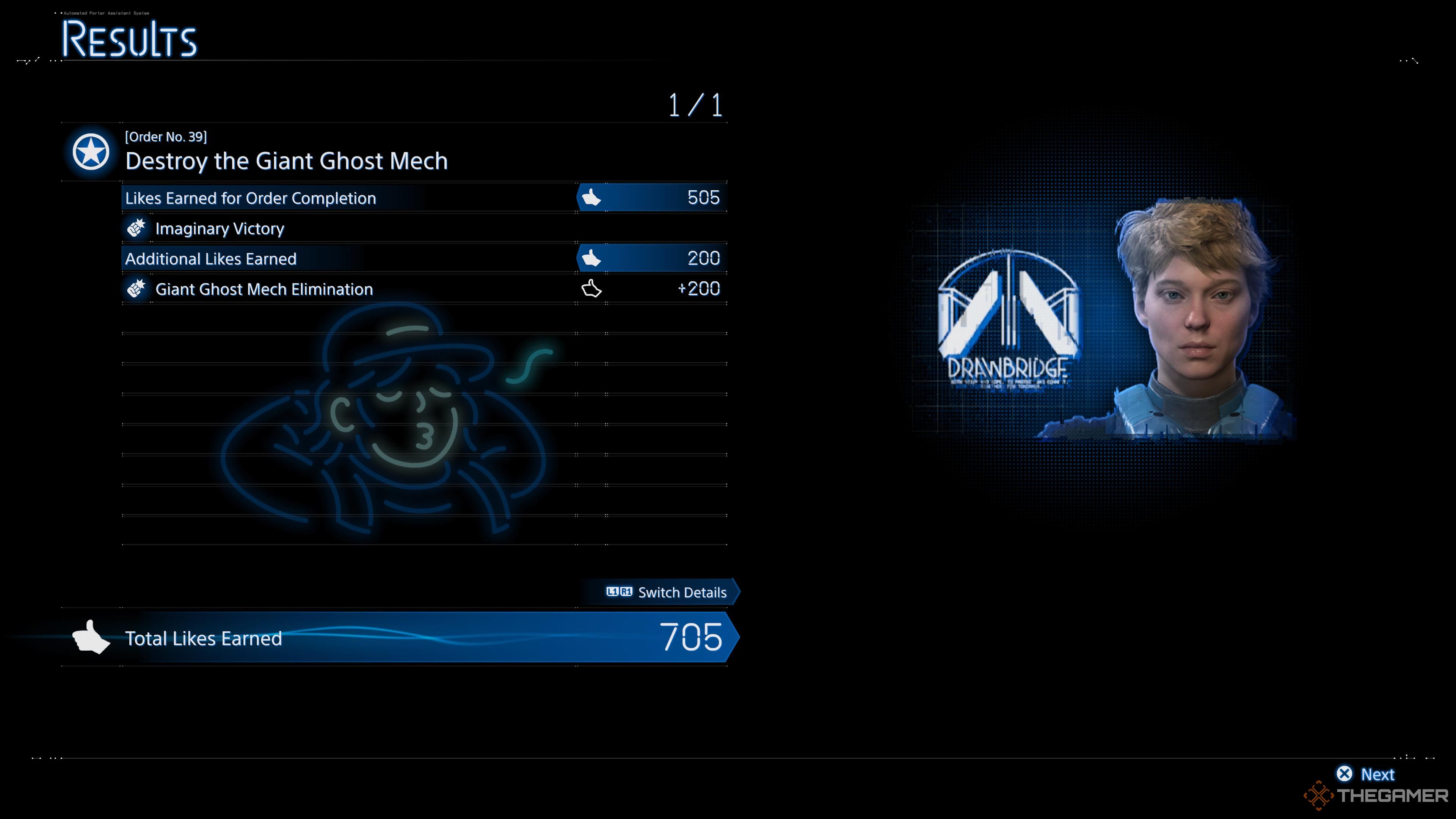 The Results screen after using Pretend You Won in Death Stranding 2.