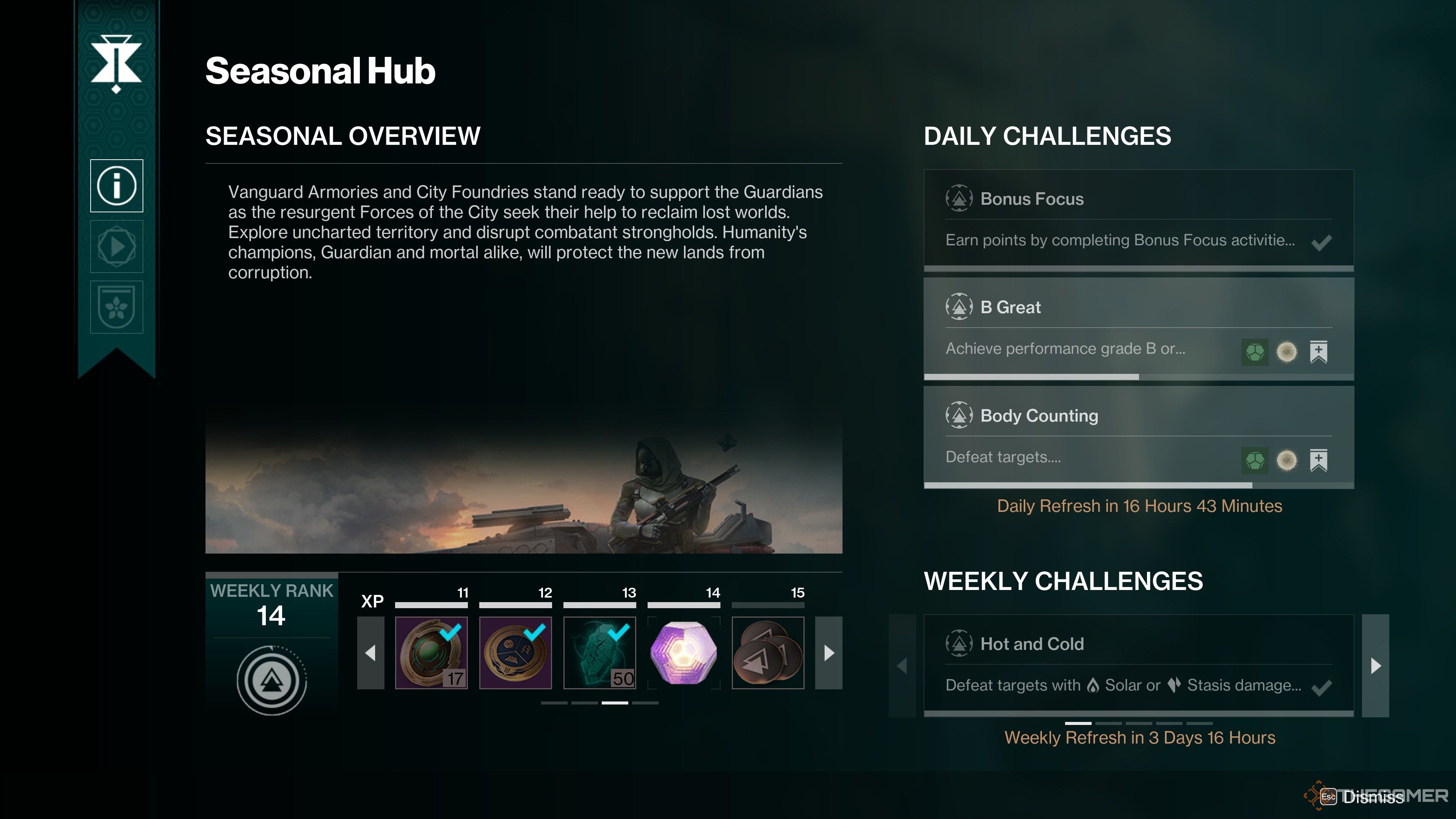 Destiny 2 Seasonal Hub Page