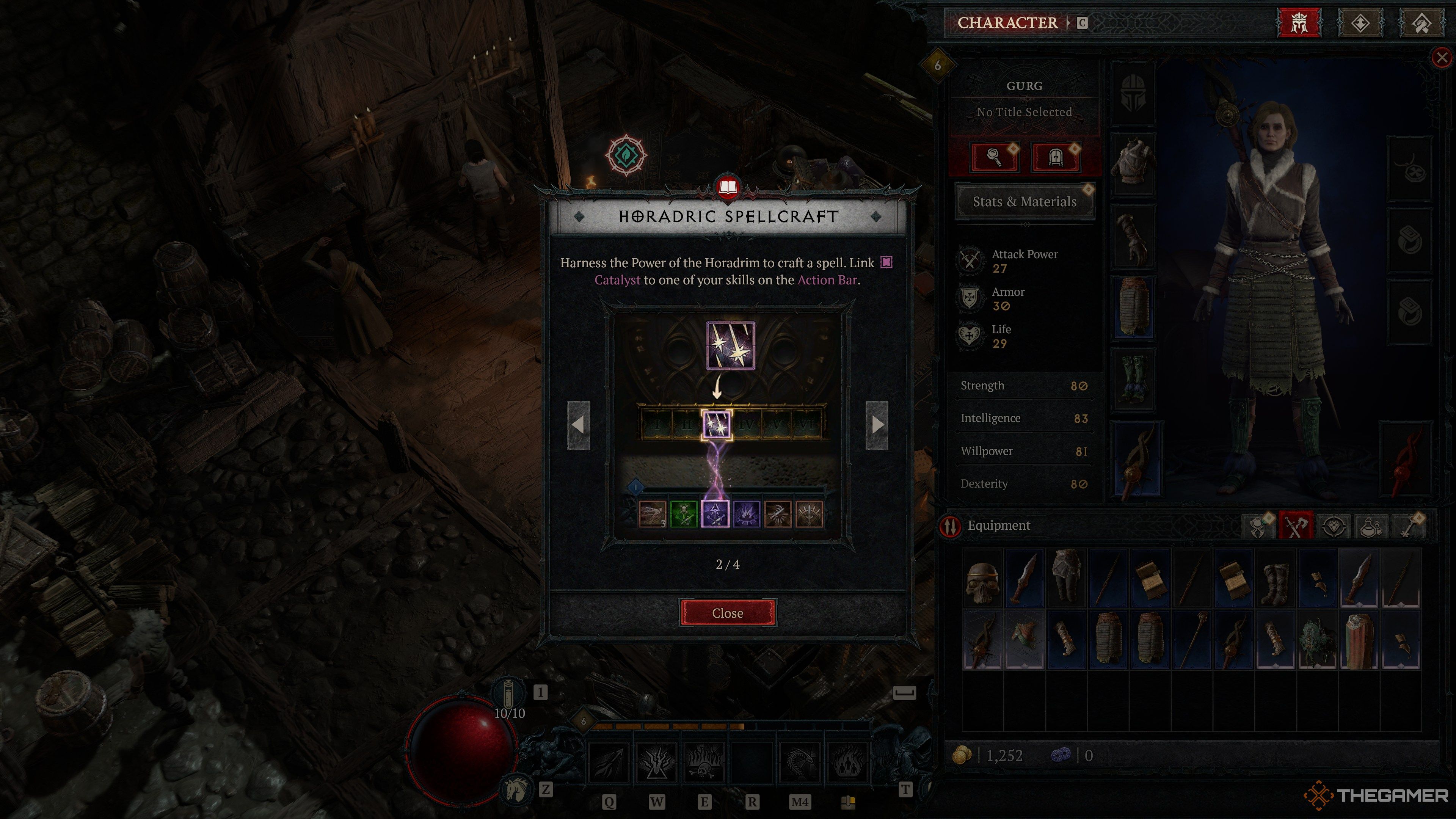 Diablo 4 Horadric Spellcraft Help Prompt
