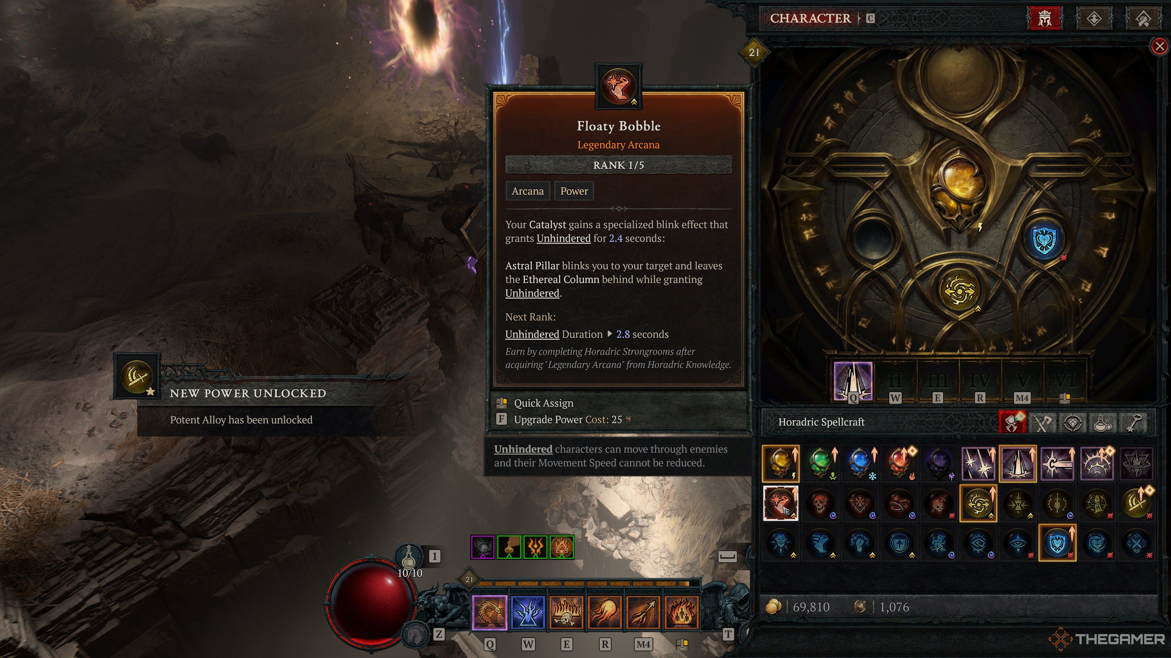 Diablo 4 Horadric Spellcraft Menu
