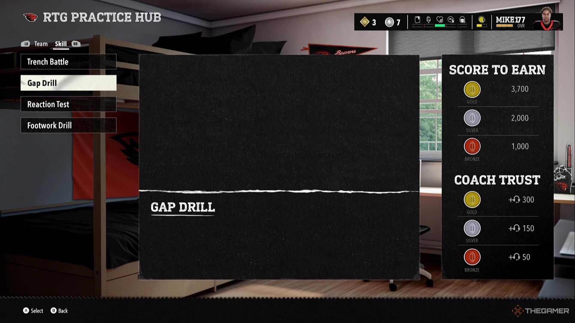 Different LB drills in College Football 26.