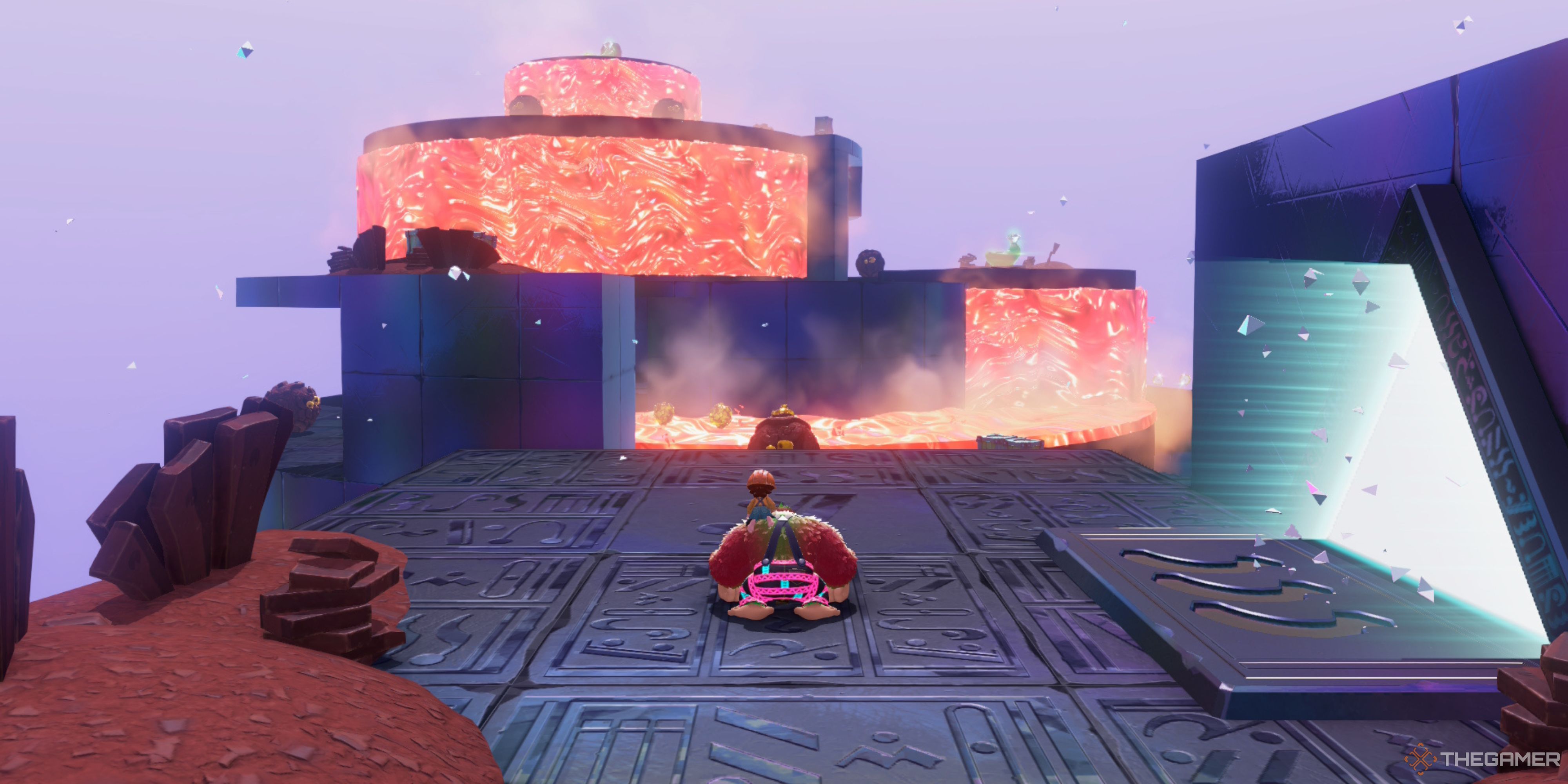 Donkey Kong at the start of Red Hot Rotations in Donkey Kong Bananza