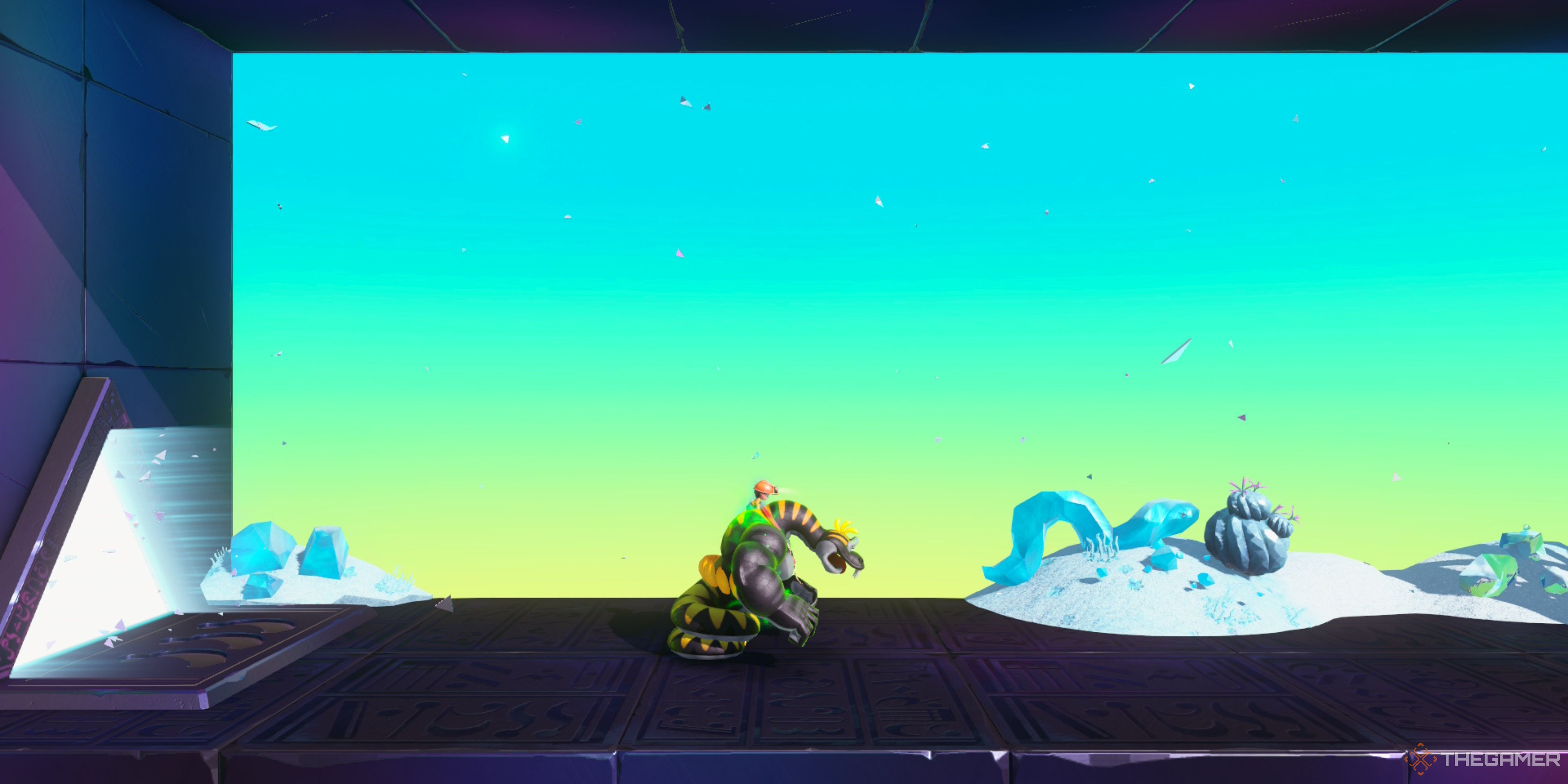 Donkey Kong in Snake mode in Bananza