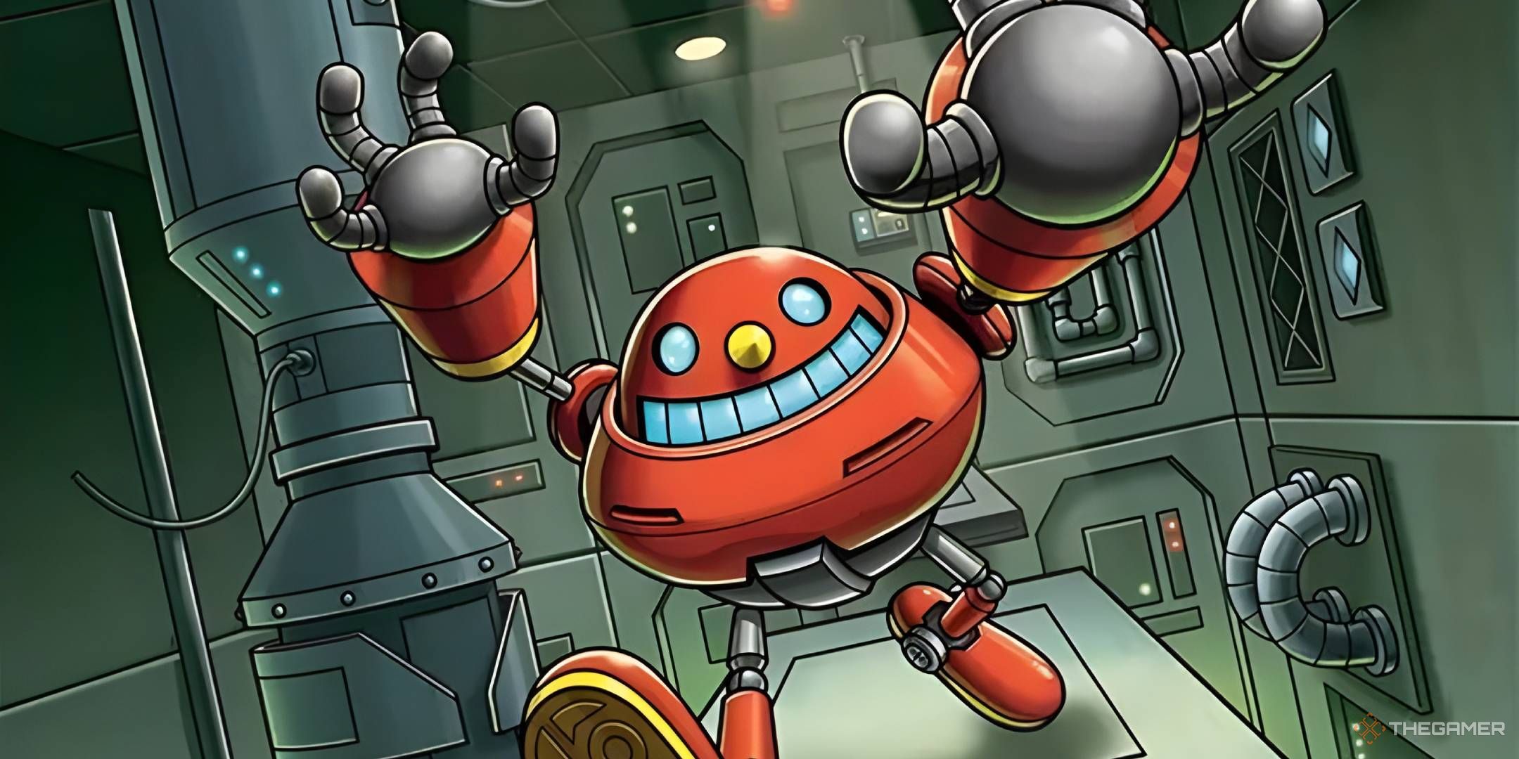 An Egg Pawn charges towards the viewer, arms outstretched.