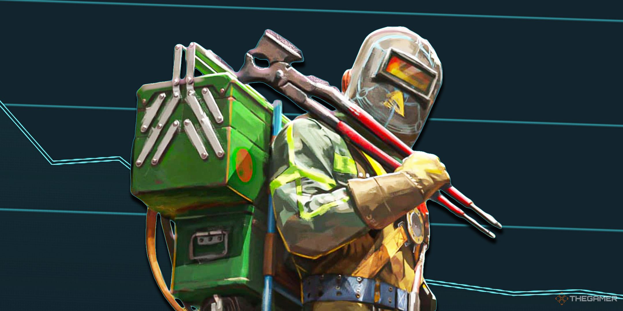 FBC Firebreak player standing over a Steam player chart showing a rapid decline.