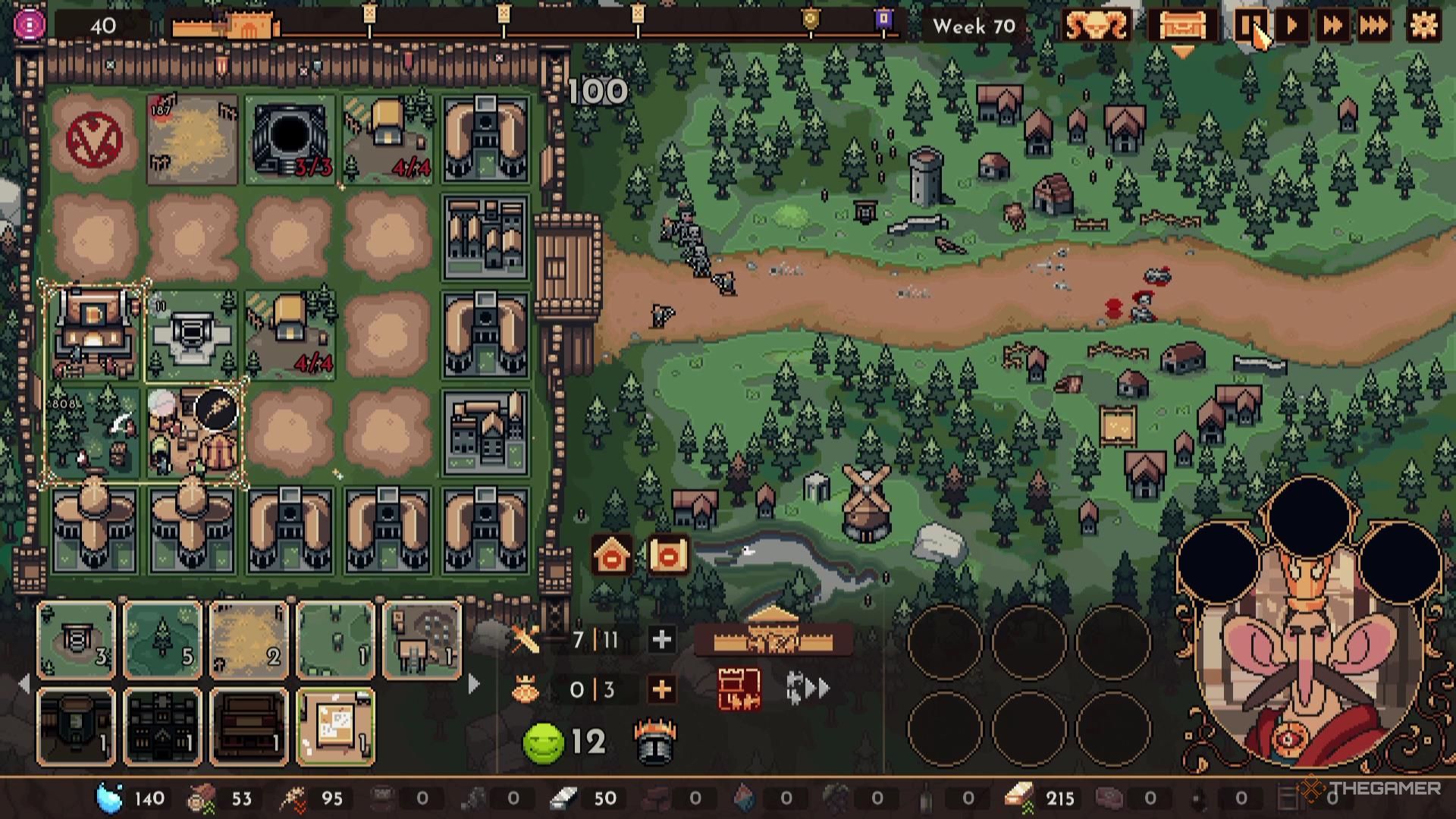 Few unused resource tiles on the map in The King Is Watching.