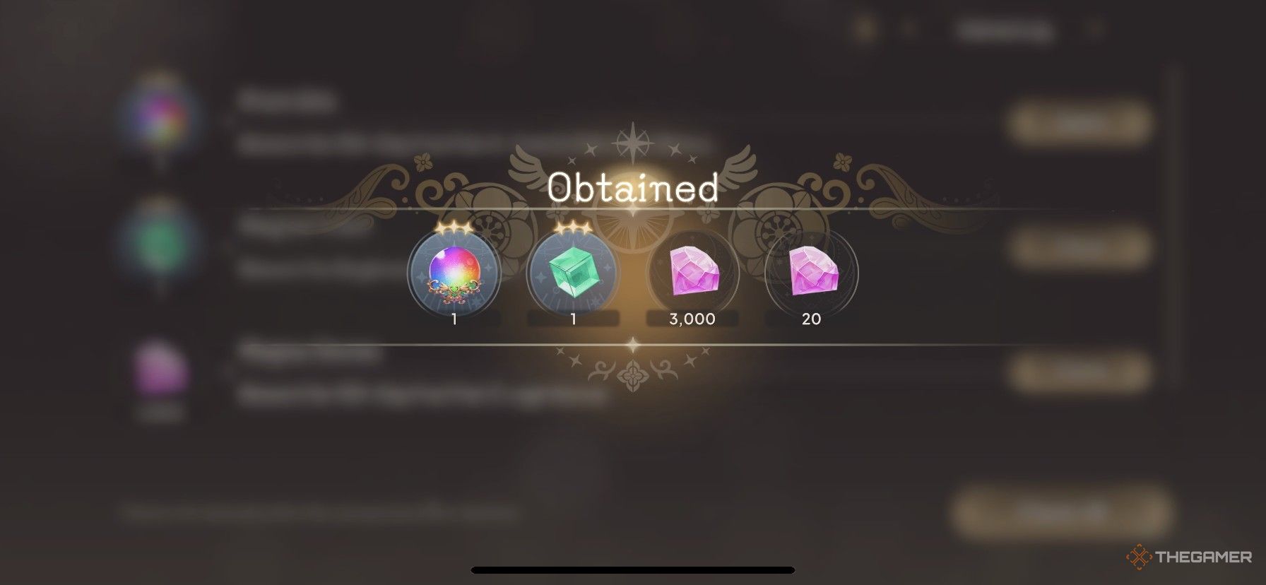 Getting free rewards in Madoka Magica Magia Exedra.