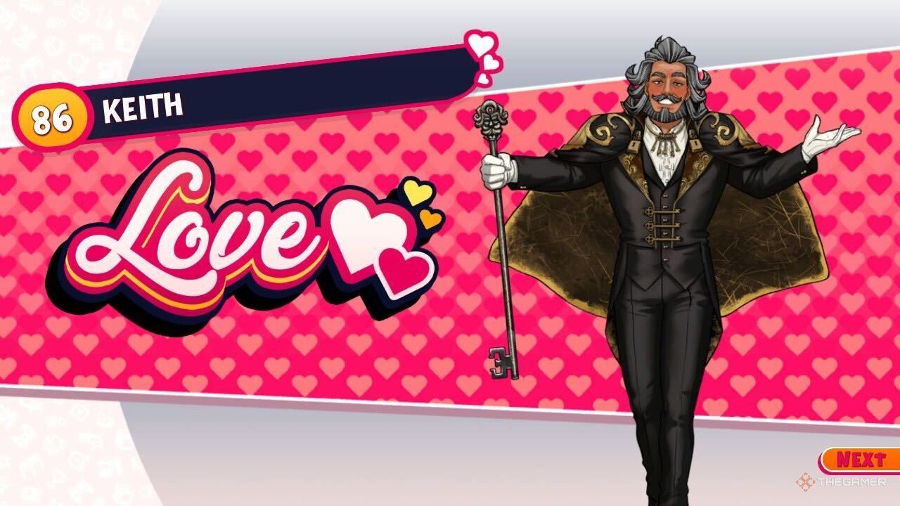 Getting Keith's love ending by hacking the diary in Date Everything!