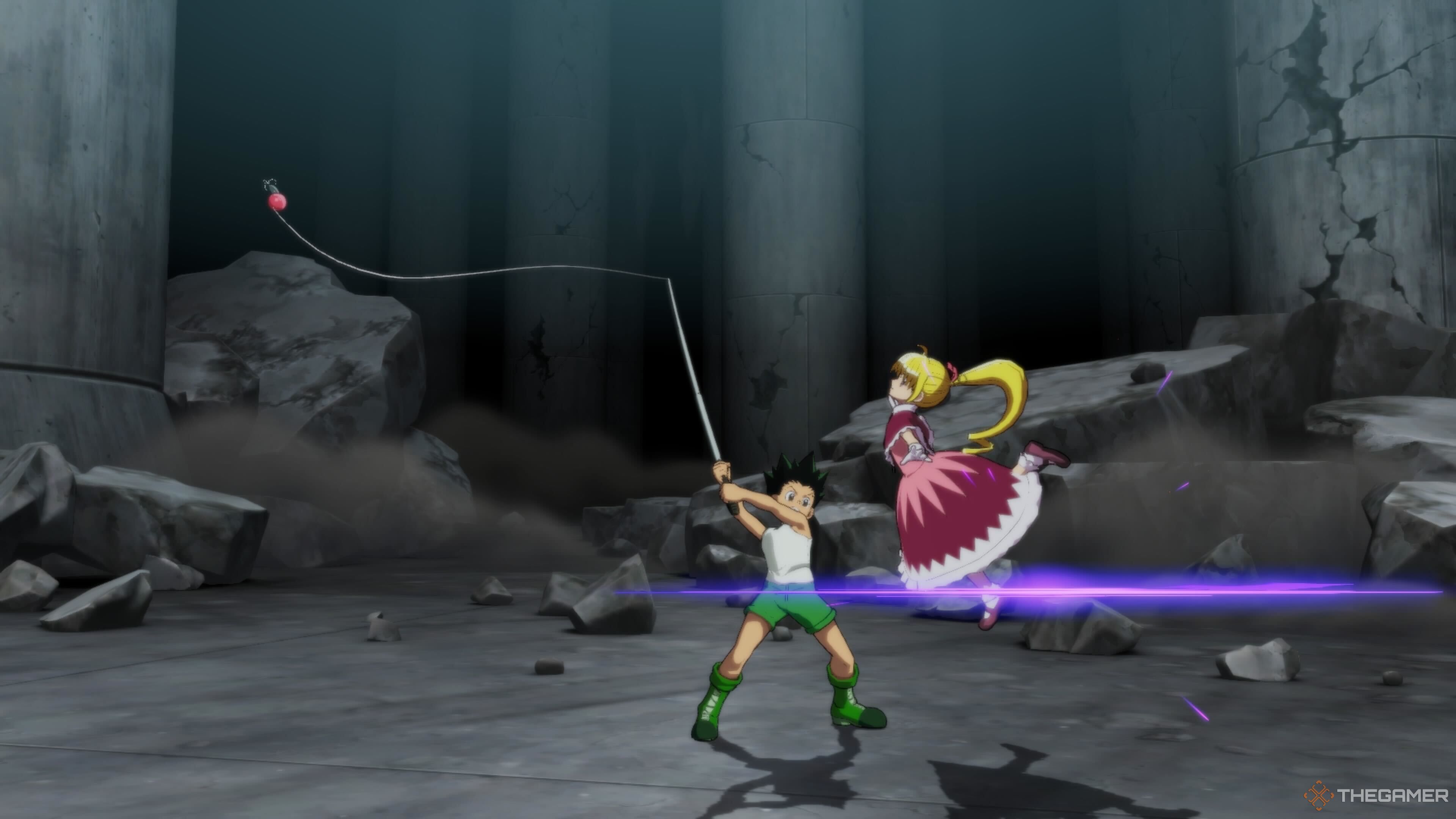 Gon using his Fishing Pole in Hunter x Hunter: Nen x Impact.