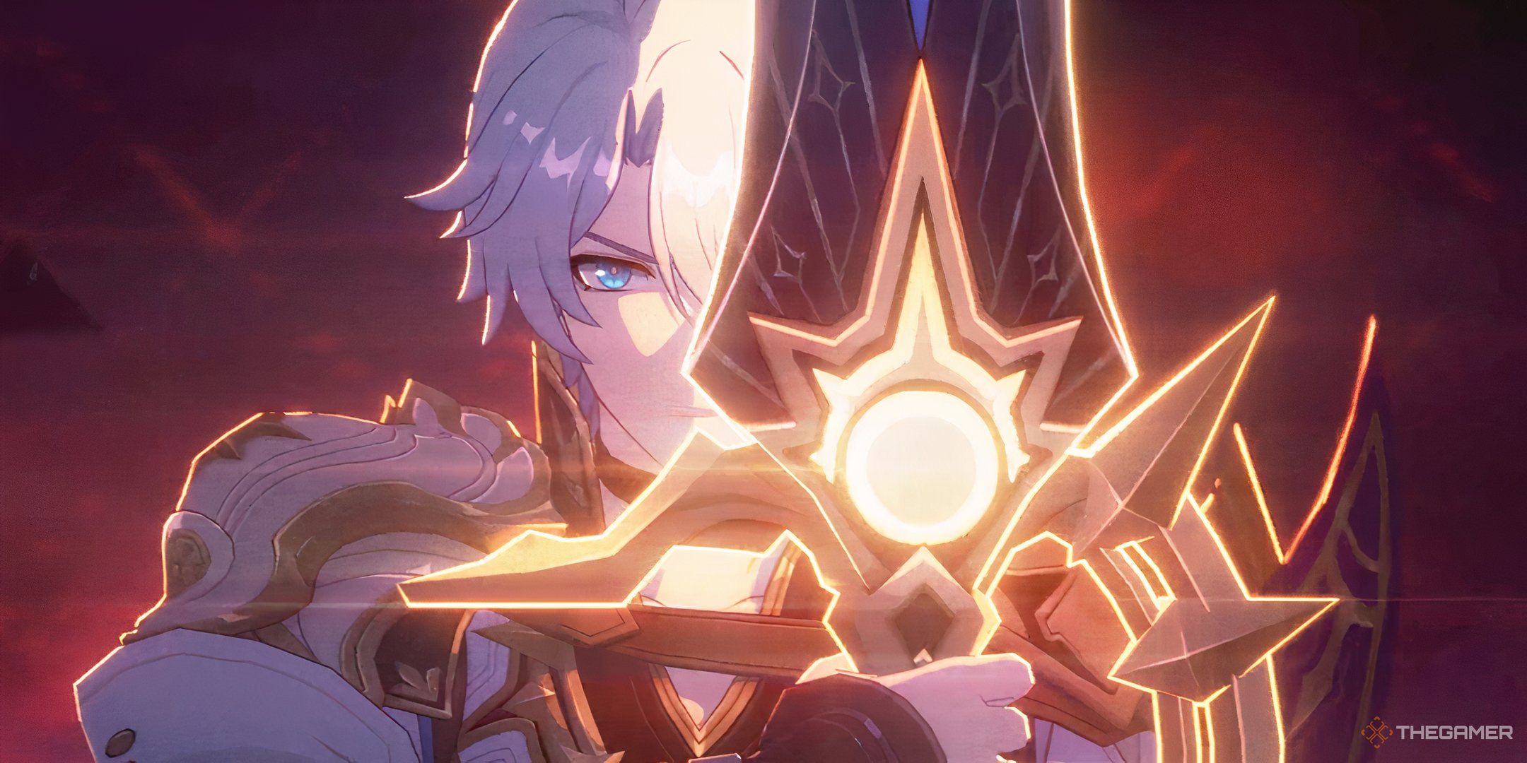 Honkai Star Rail Phainon looking cool holding his sword.