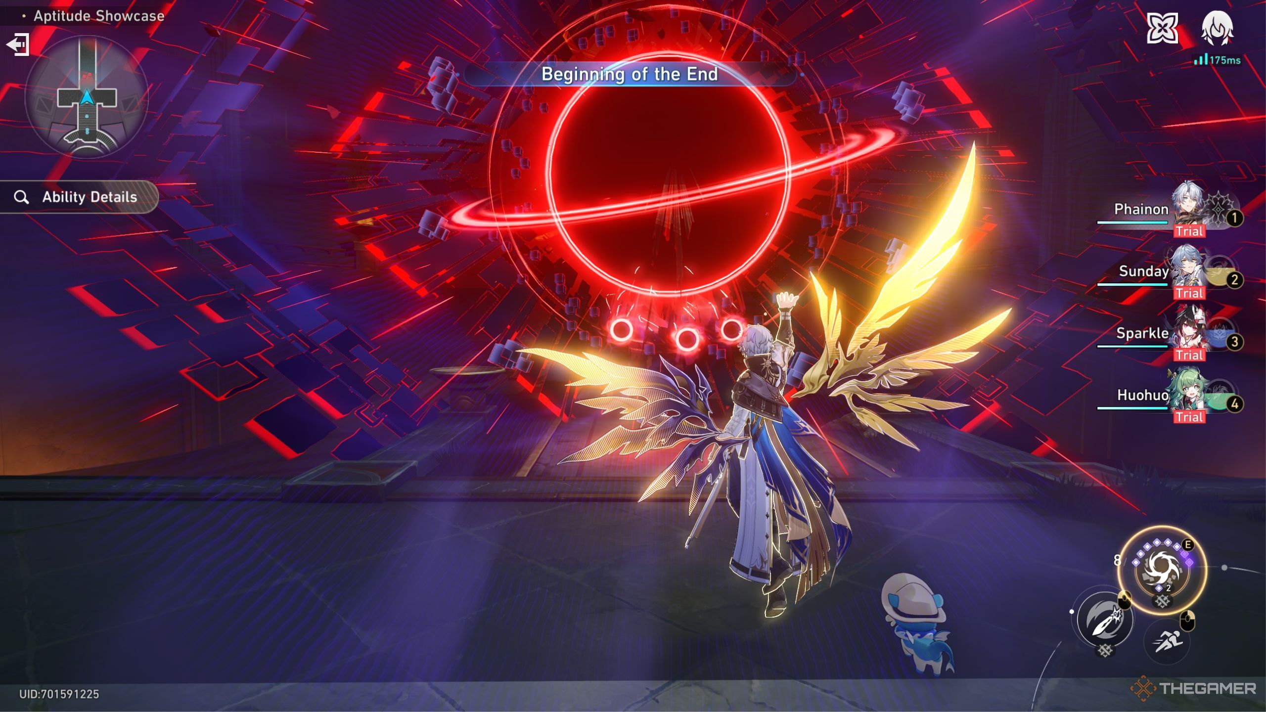 Honkai Star Rail Phainon using his technique in trial.