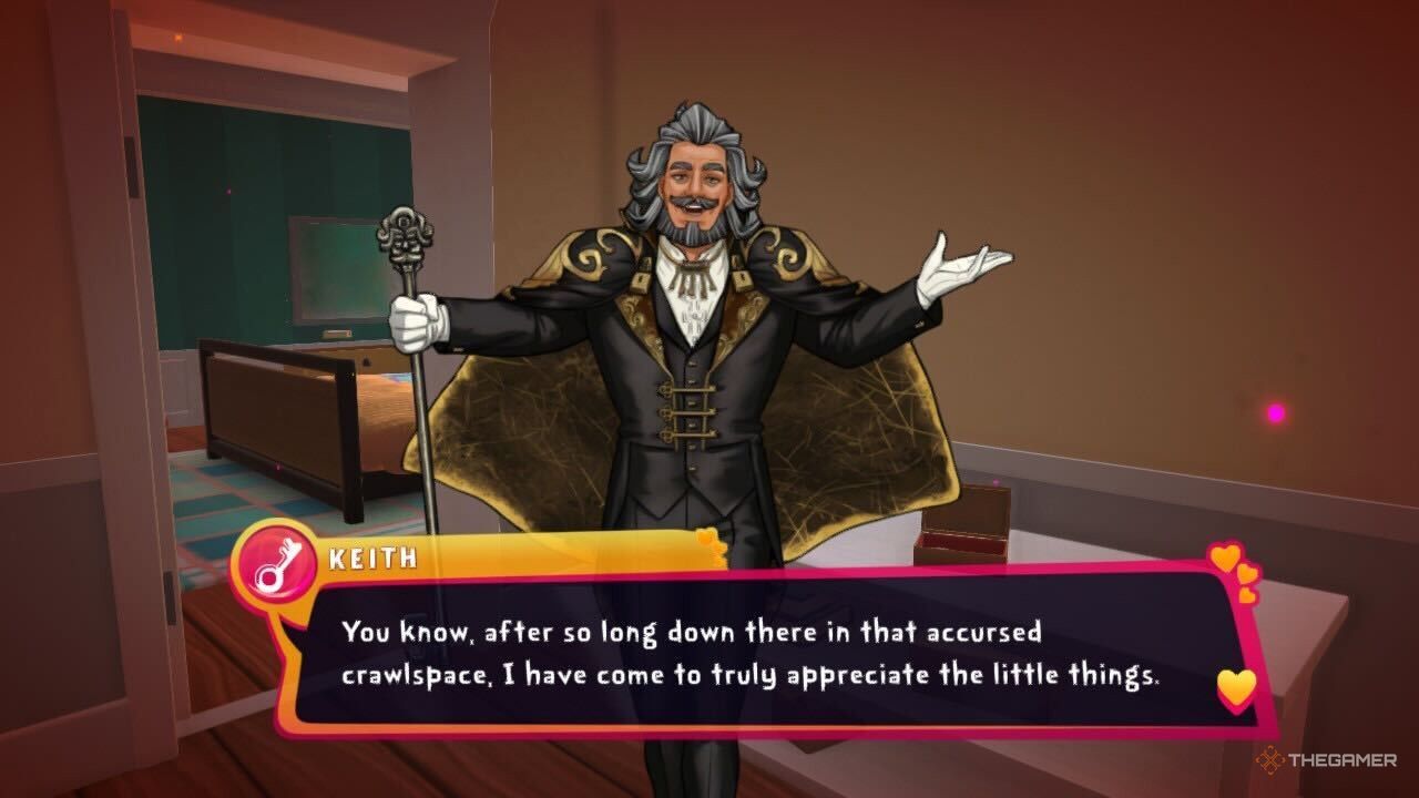 Keith talking about being in the crawlspace in Date Everything.