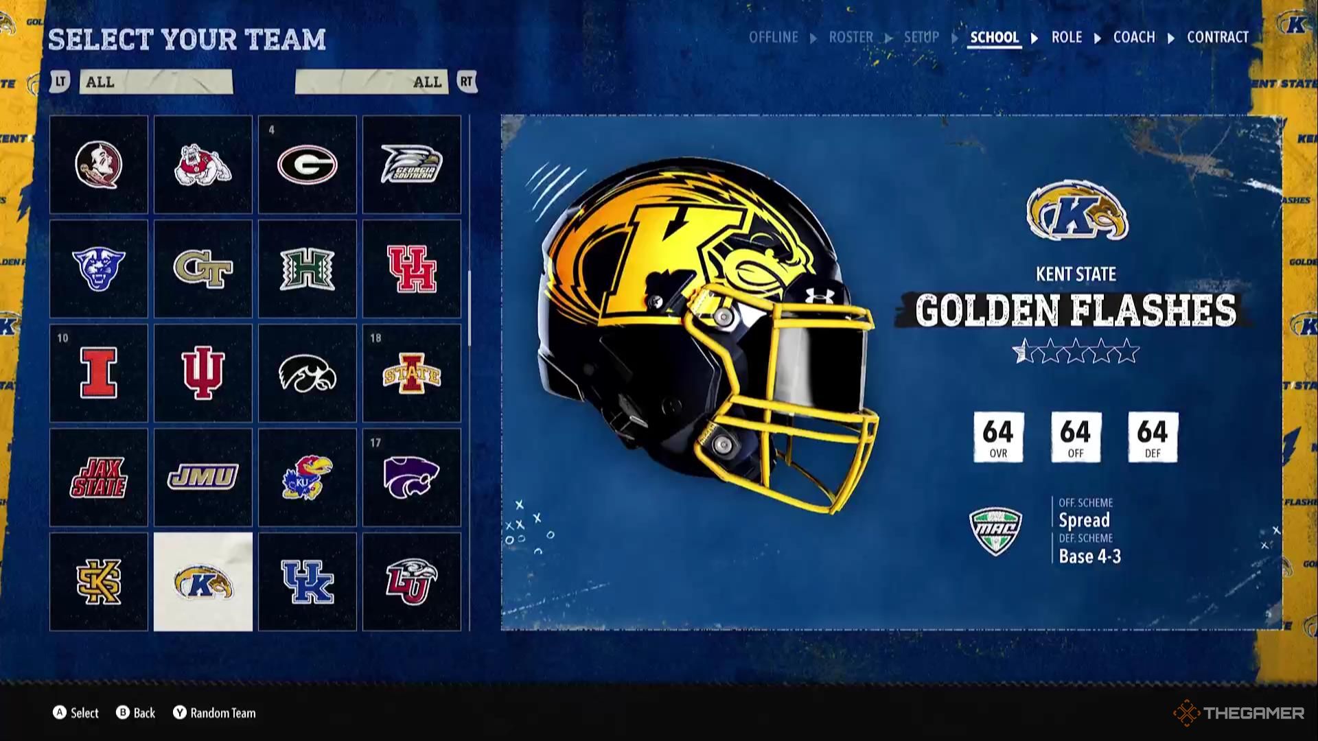Kent State in College Football 26.