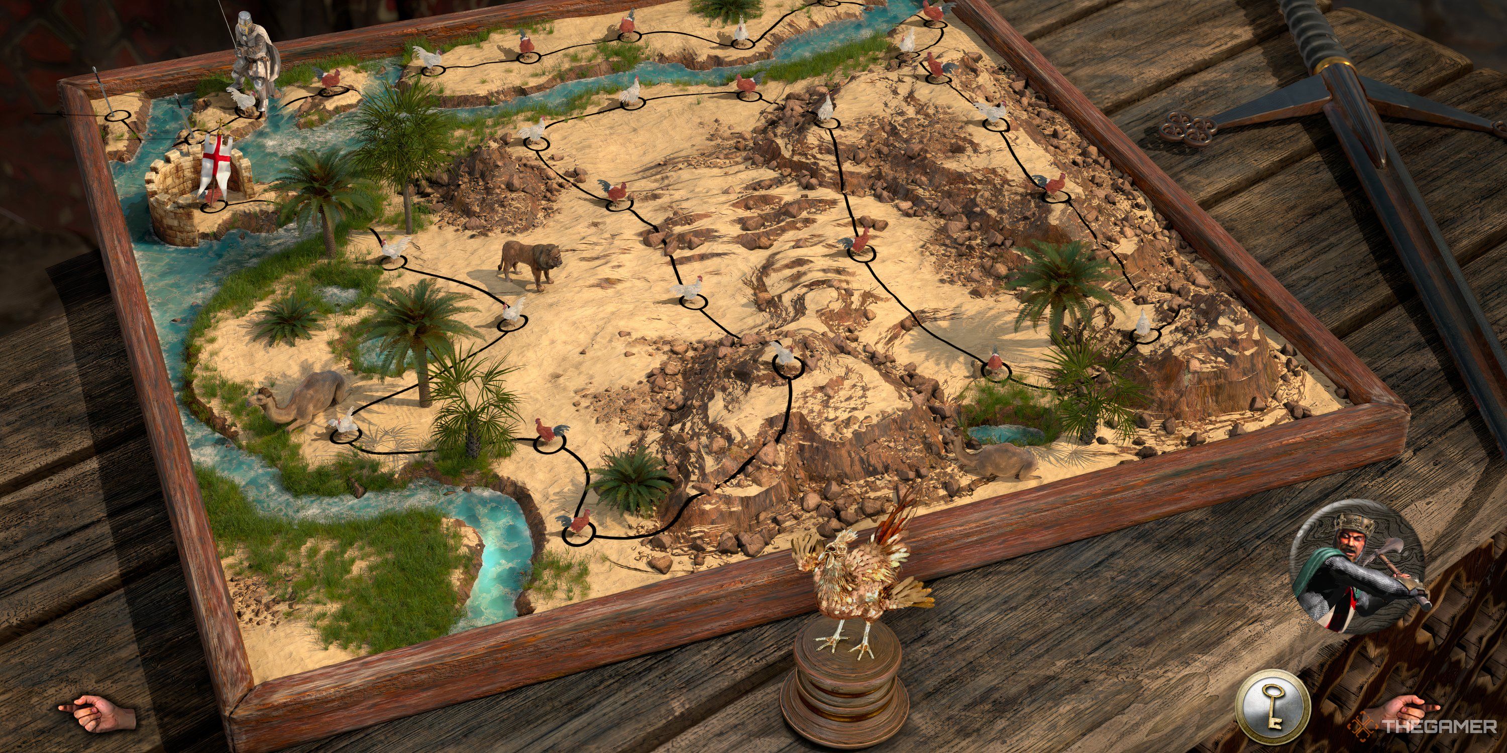 Loading Screen 3D mission map in Stronghold Crusader Definitive Edition.