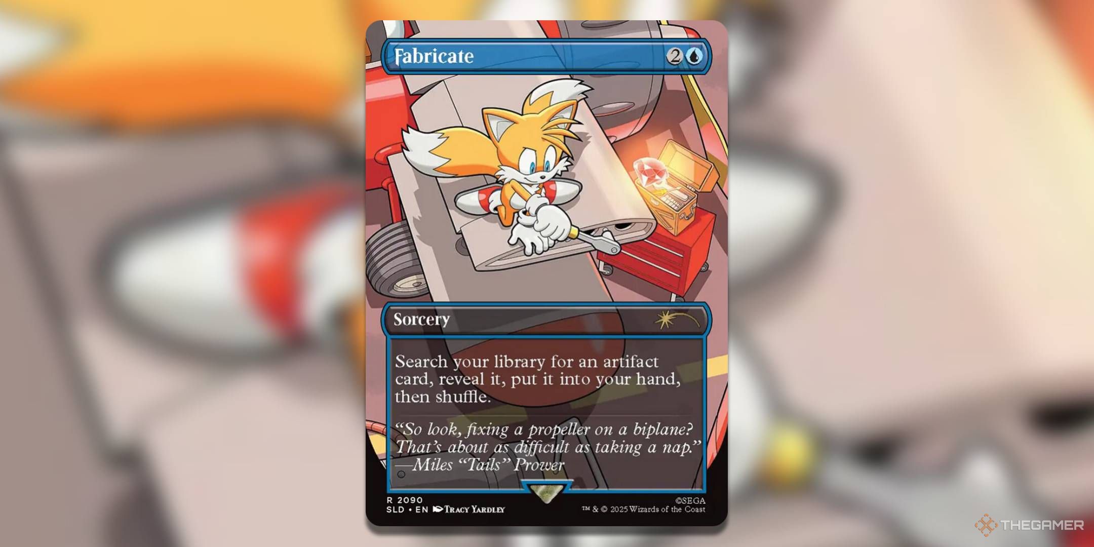 MTG SLD Sonic Chasing Adventure Fabricate Card