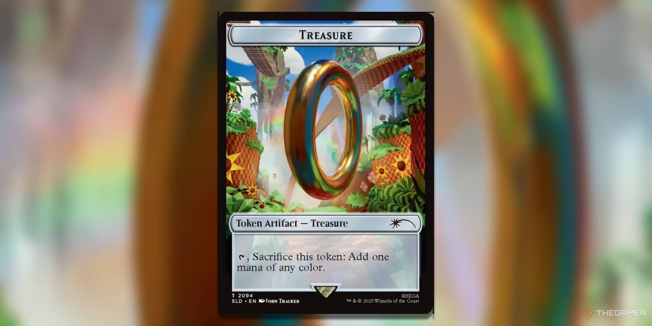 MTG SLD Sonic Chasing Adventure Treasure Card