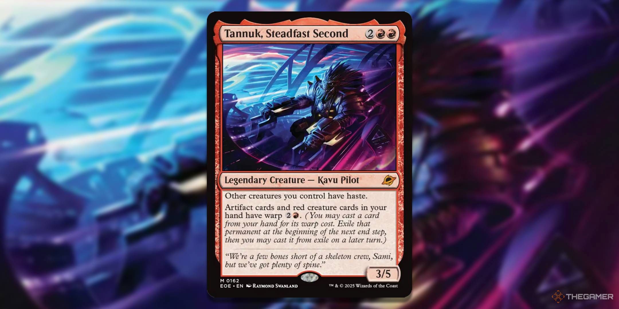 MTG Tannuk, Steadfast Second card with the art in the background.