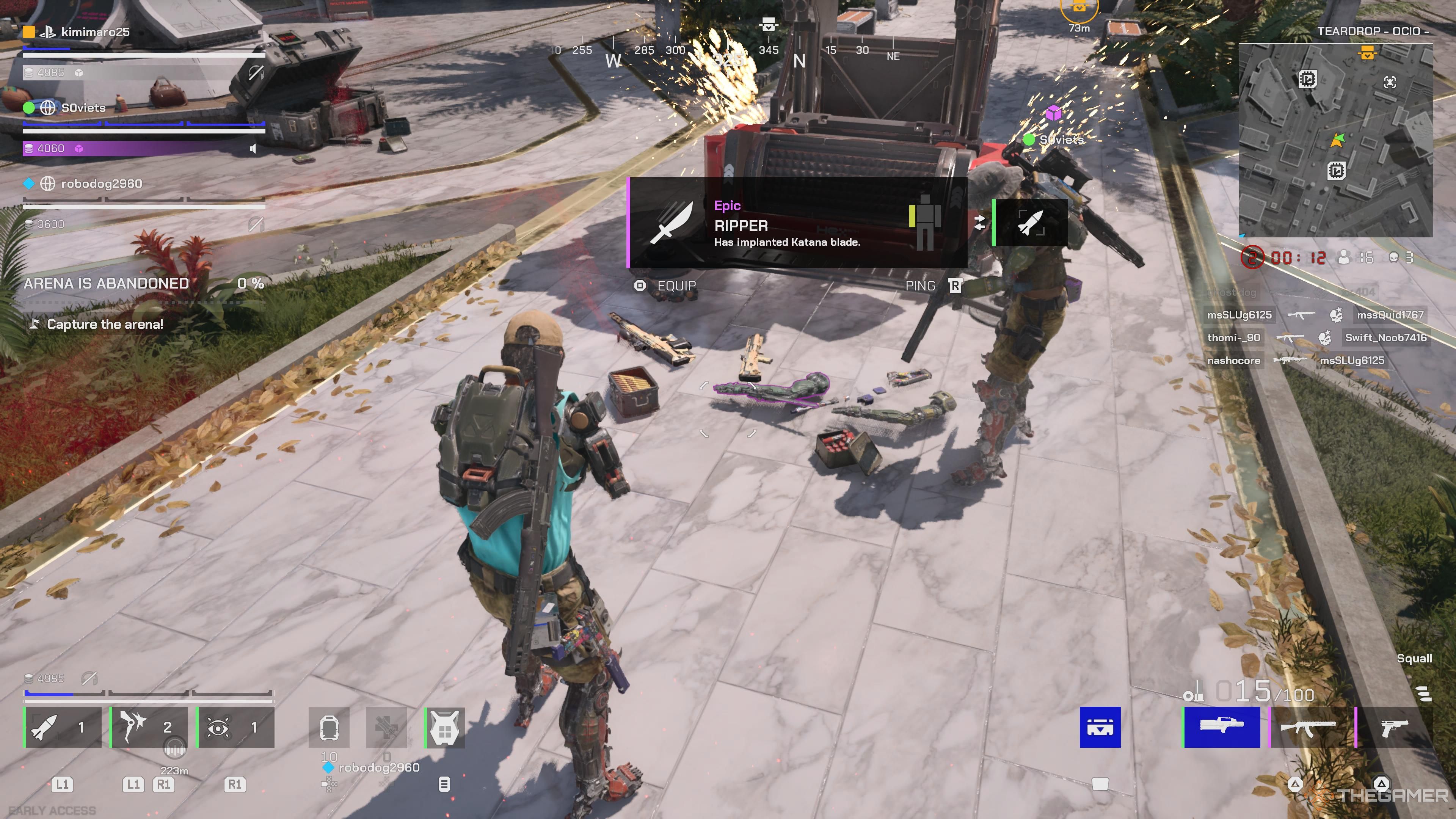 Opening a chest with Rare loot in Off The Grid.