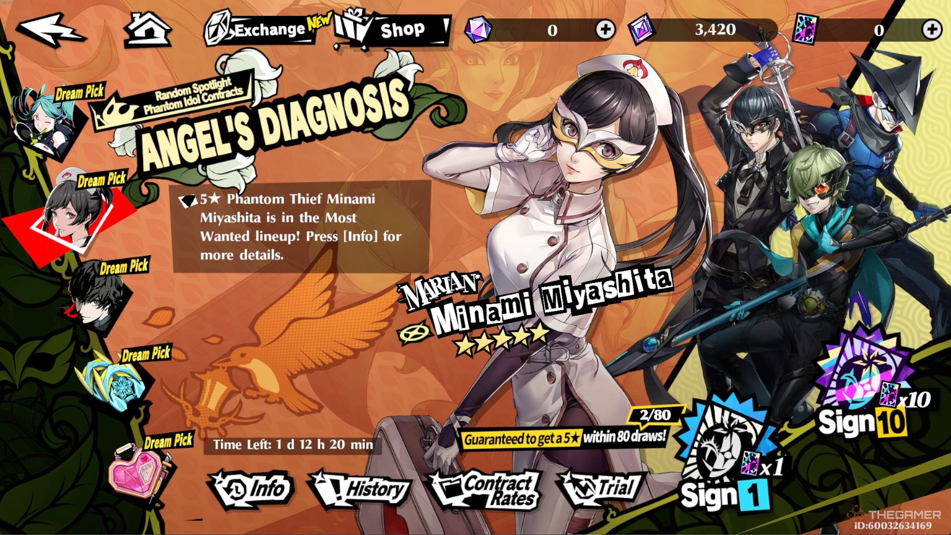 Persona 5 The Phantom X Marion Pull Screen