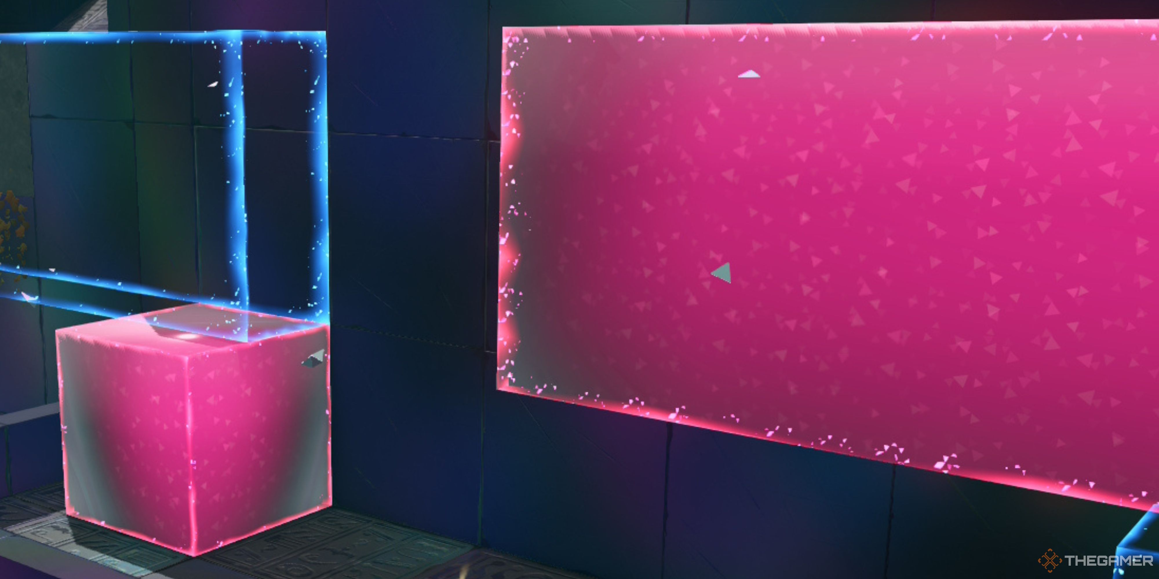 Pink jelly blocks in Great Switcheroo Hall in Donkey Kong Bananza
