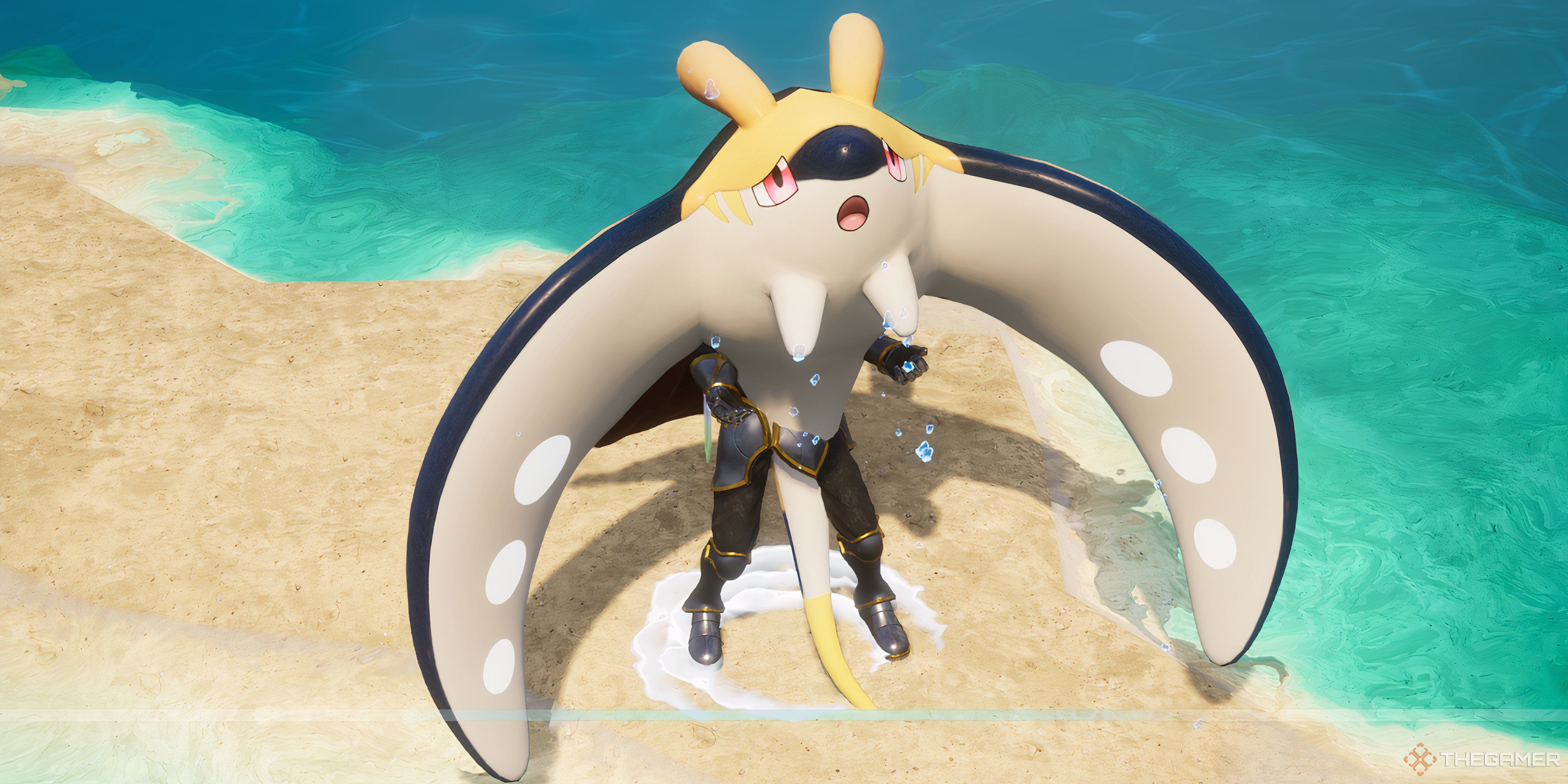 Player is holding Celaray Lux - Palworld