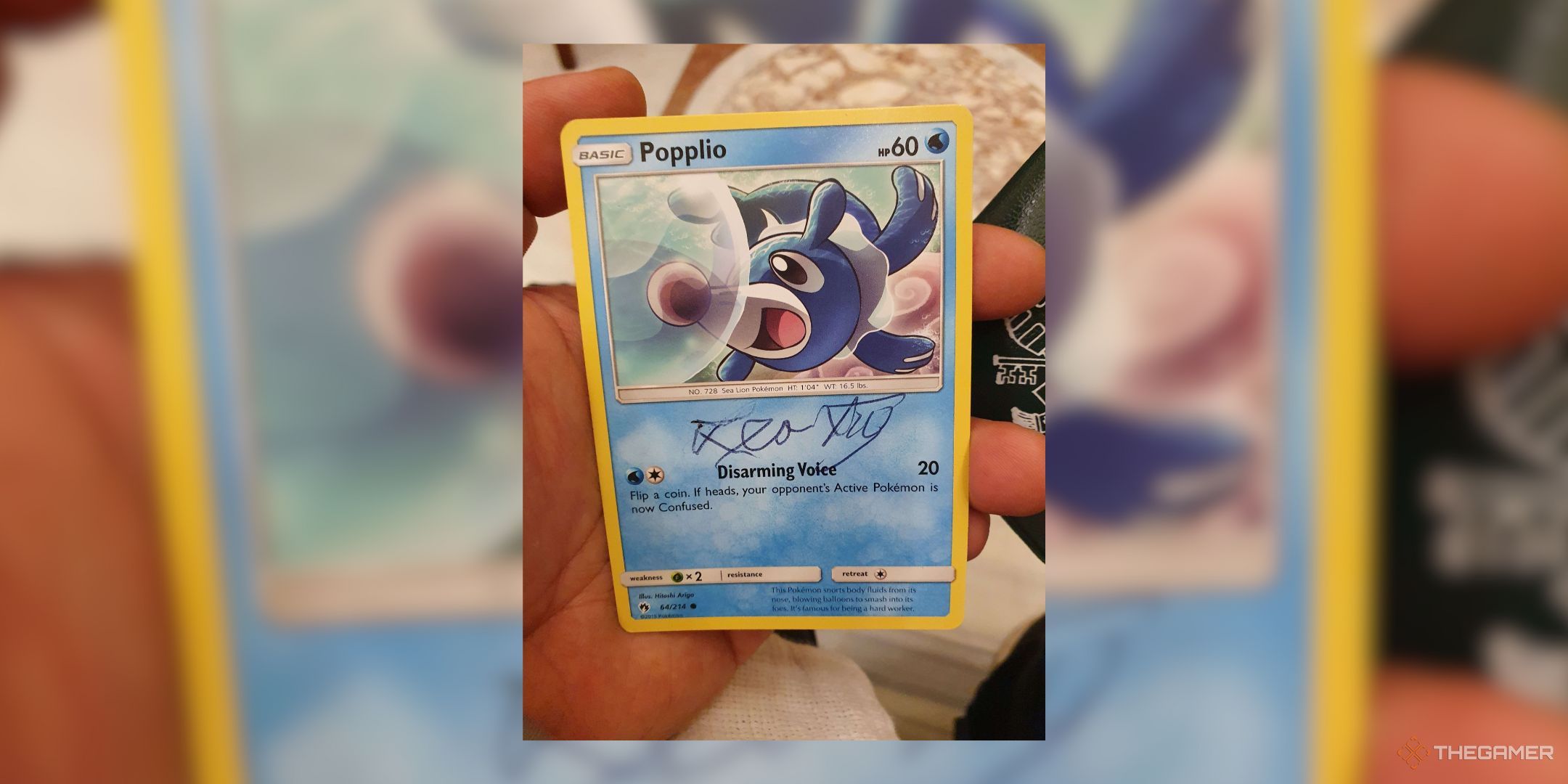 A Pokemon card with Pope Leo's signature.