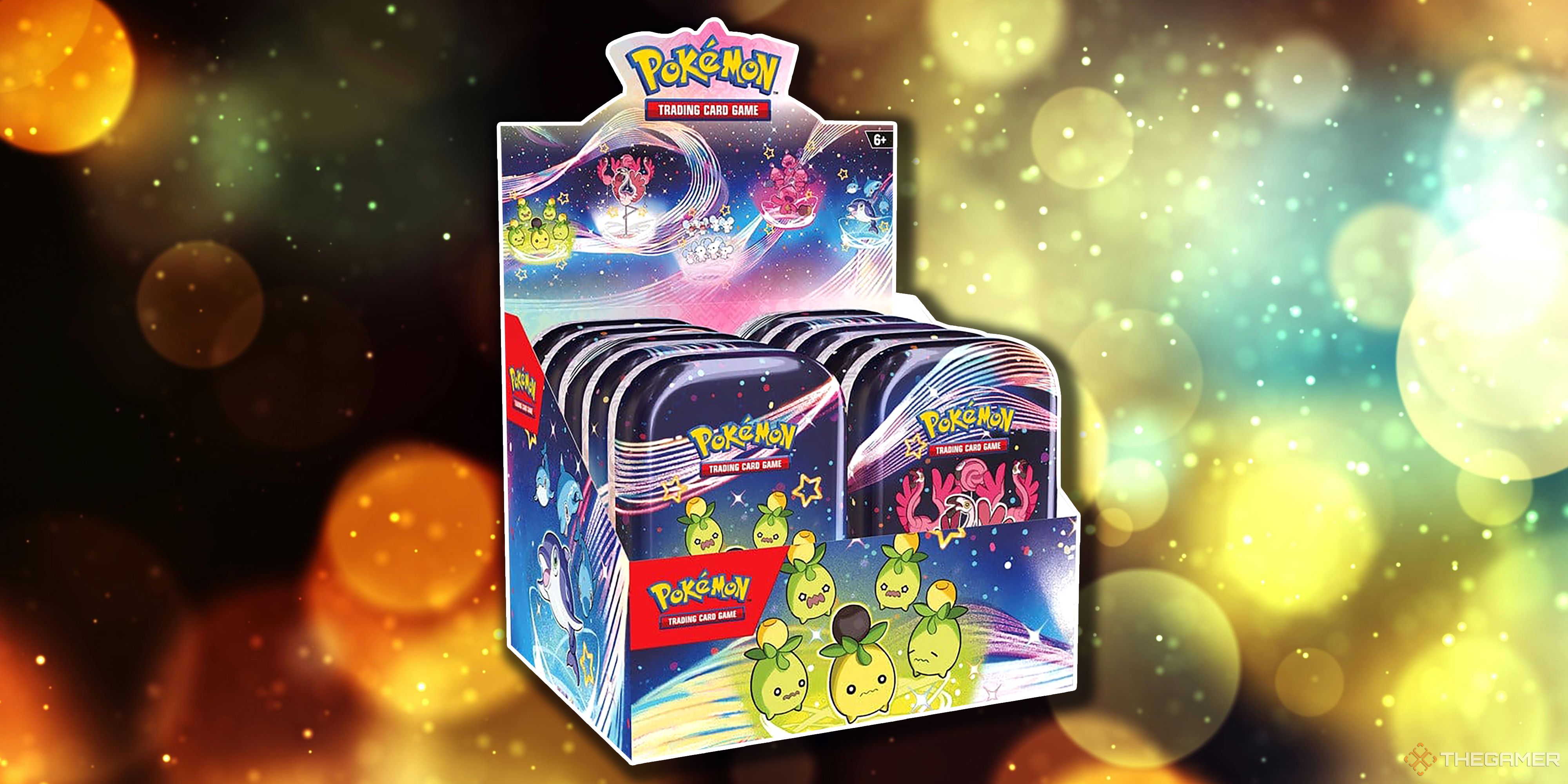 The Paldean Fates Mini Tin Display from the Pokemon TCG.