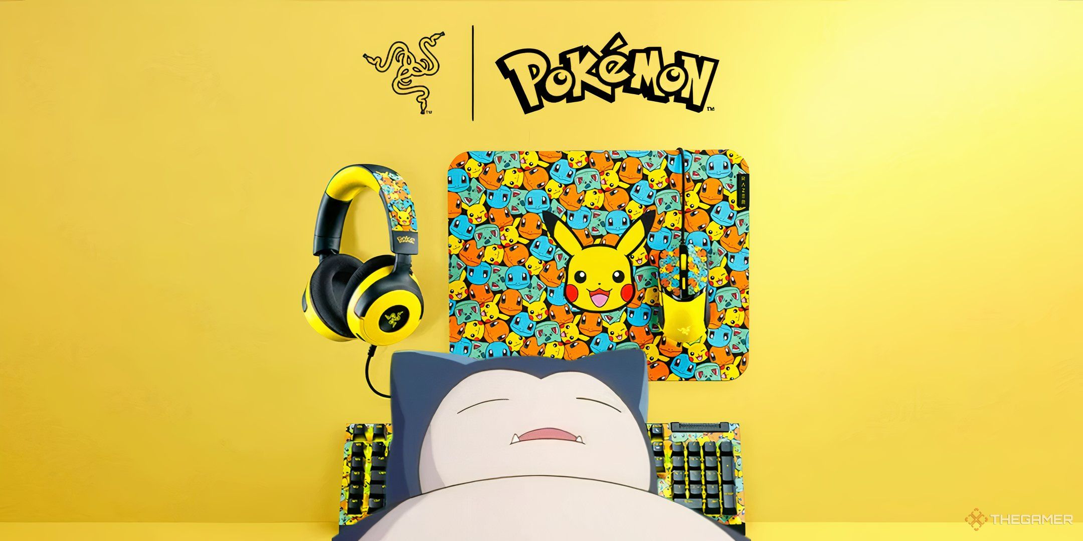 A screenshot of the Razer x Pokemone collaboration with Snorlax in front to cover it in shame.