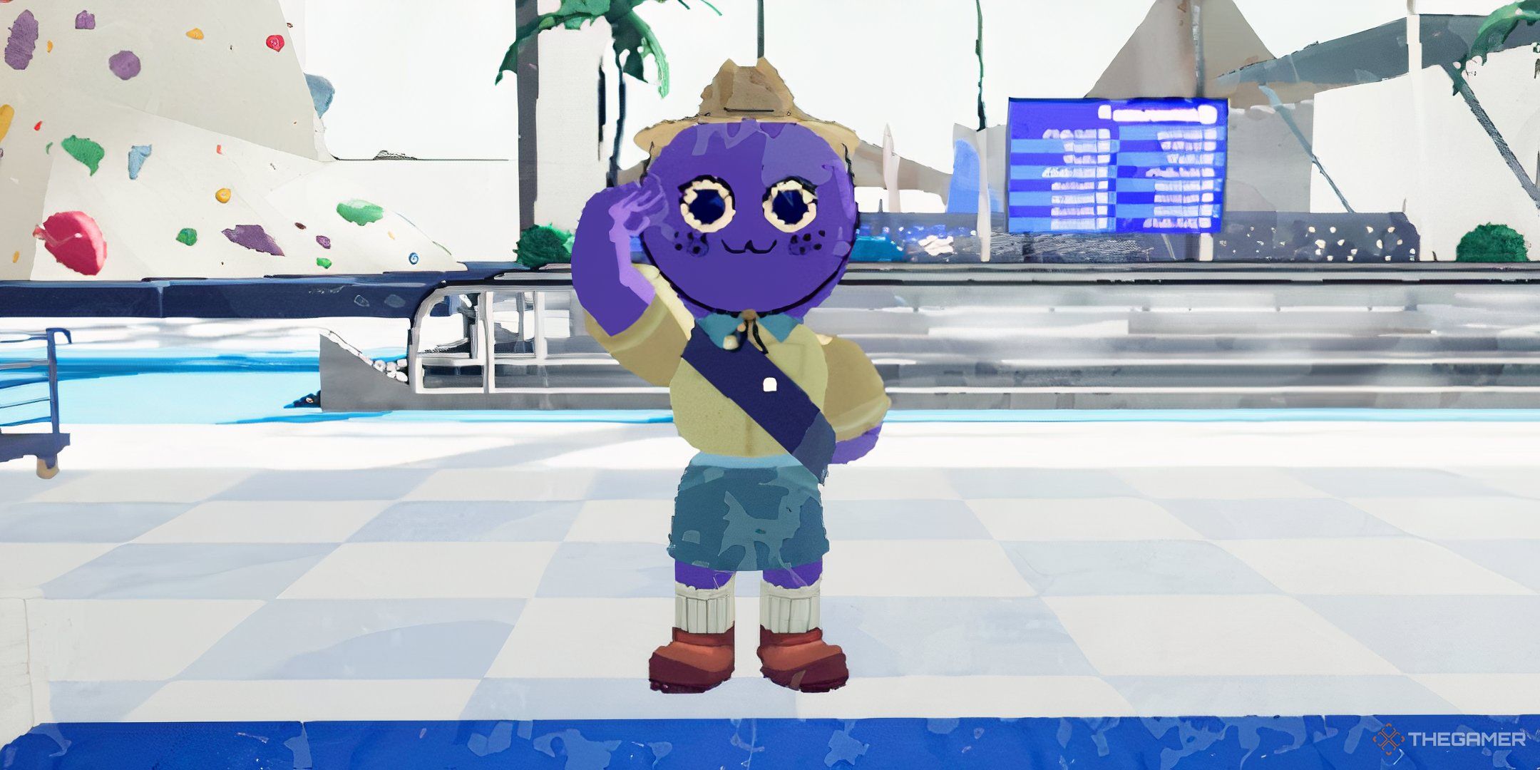 Saluting At The Mirror In The Airport In Peak.