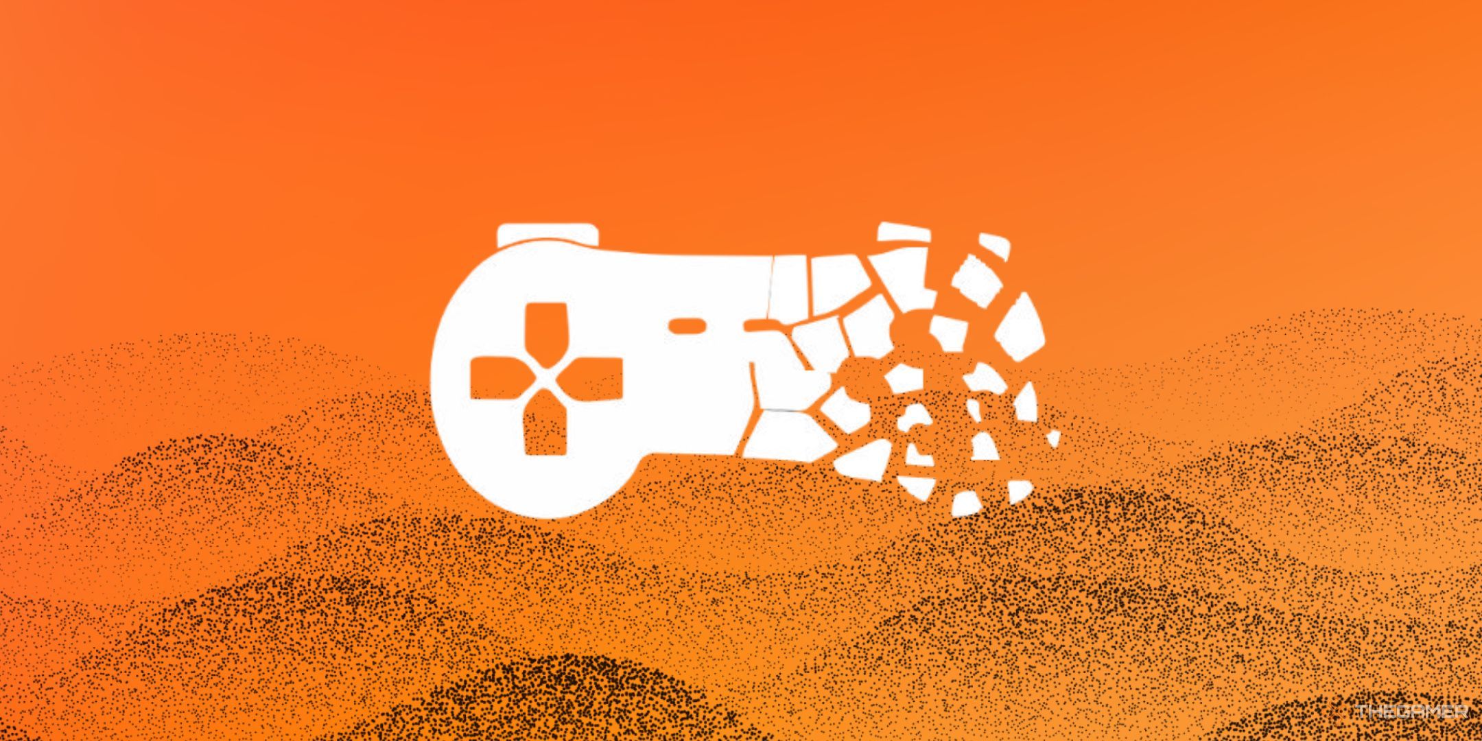 The logo for Stop Killing Games, which is an icon of a controller disintegrating.