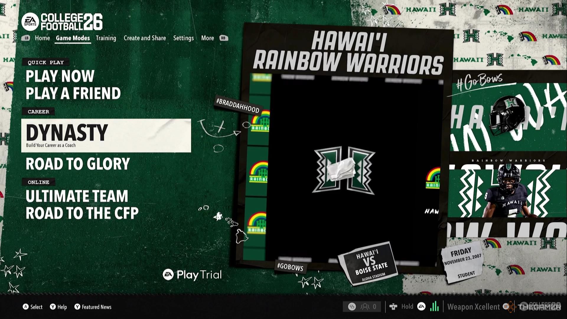 The Dynasty game mode in College Football 26.