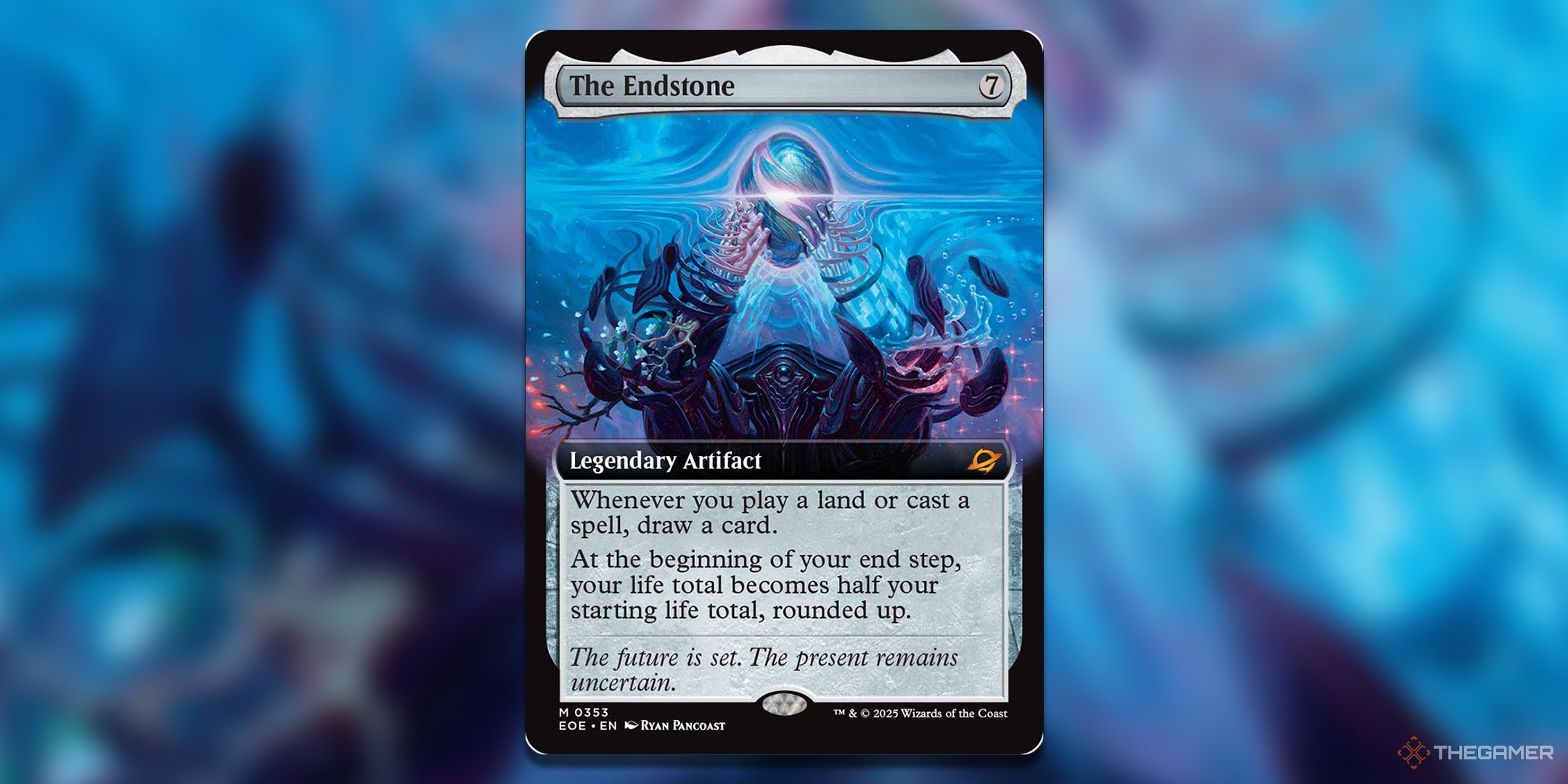 The Endstone extended art card, from Magic: The Gathering's Edge of Eternities set.