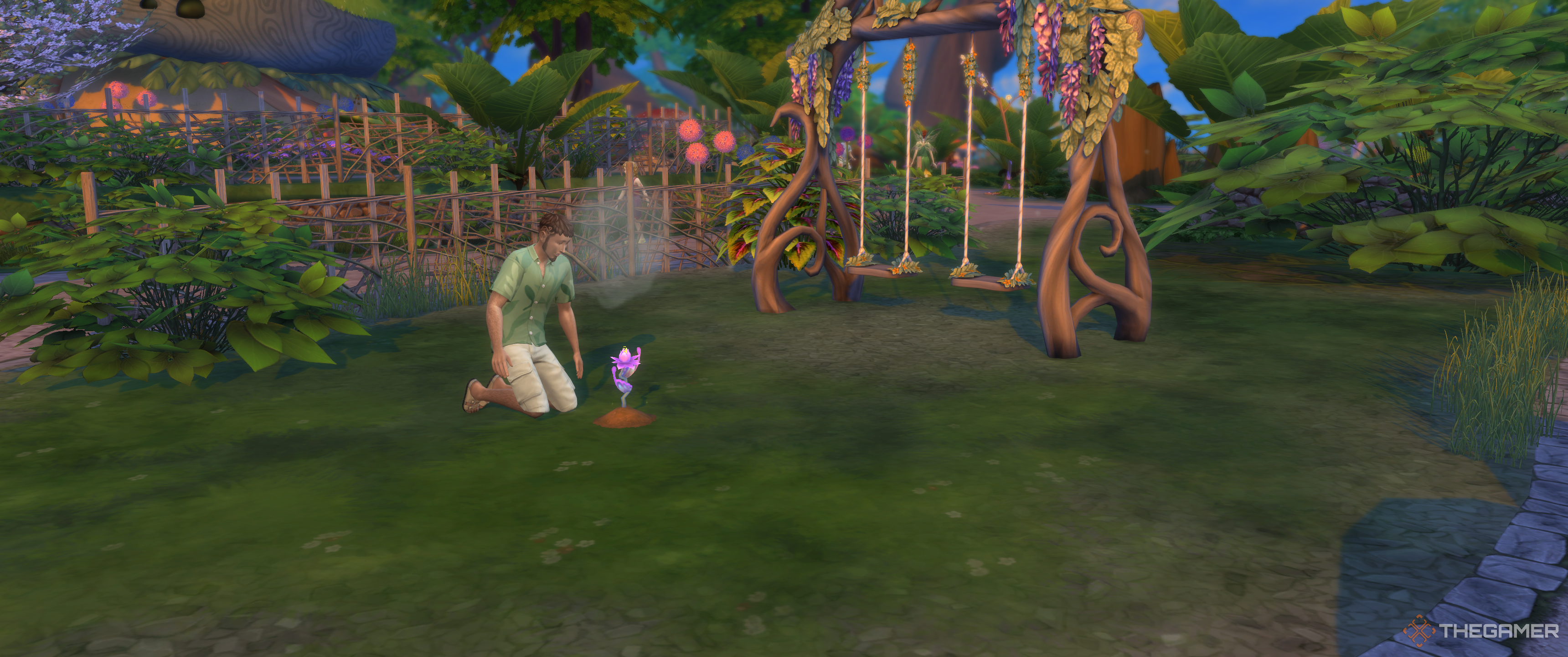 The fairy seedling growing in Everdew in The Sims 4 Enchanted By Nature.