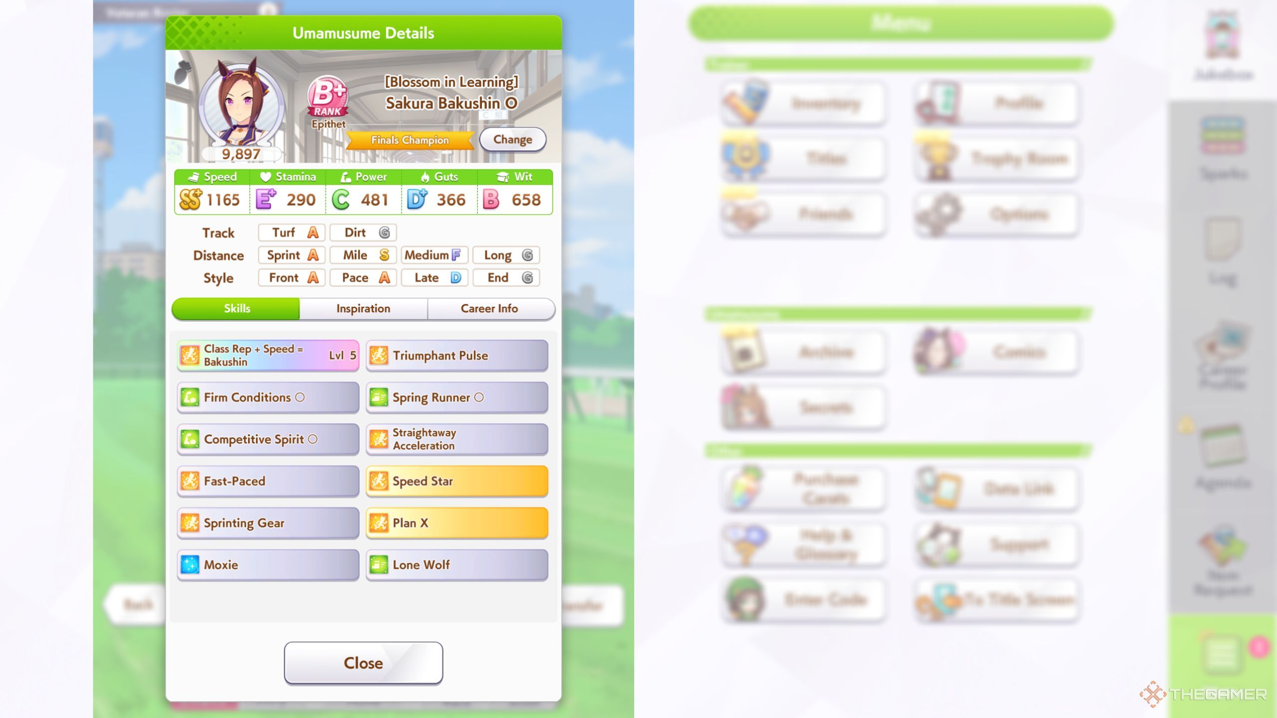 Umamusume Pretty Derby Sakura Bakushin O full B+ career run showcase.