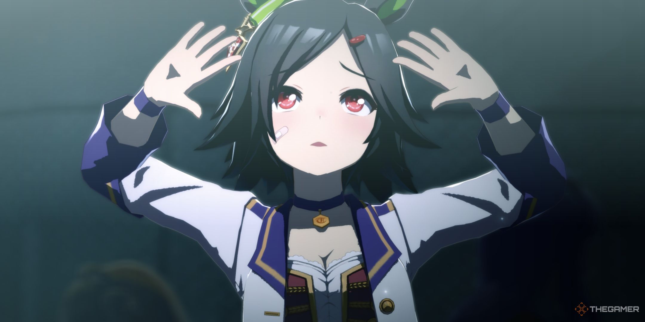 Umamusume Pretty Derby Winning Ticket sad closeup in a concert.