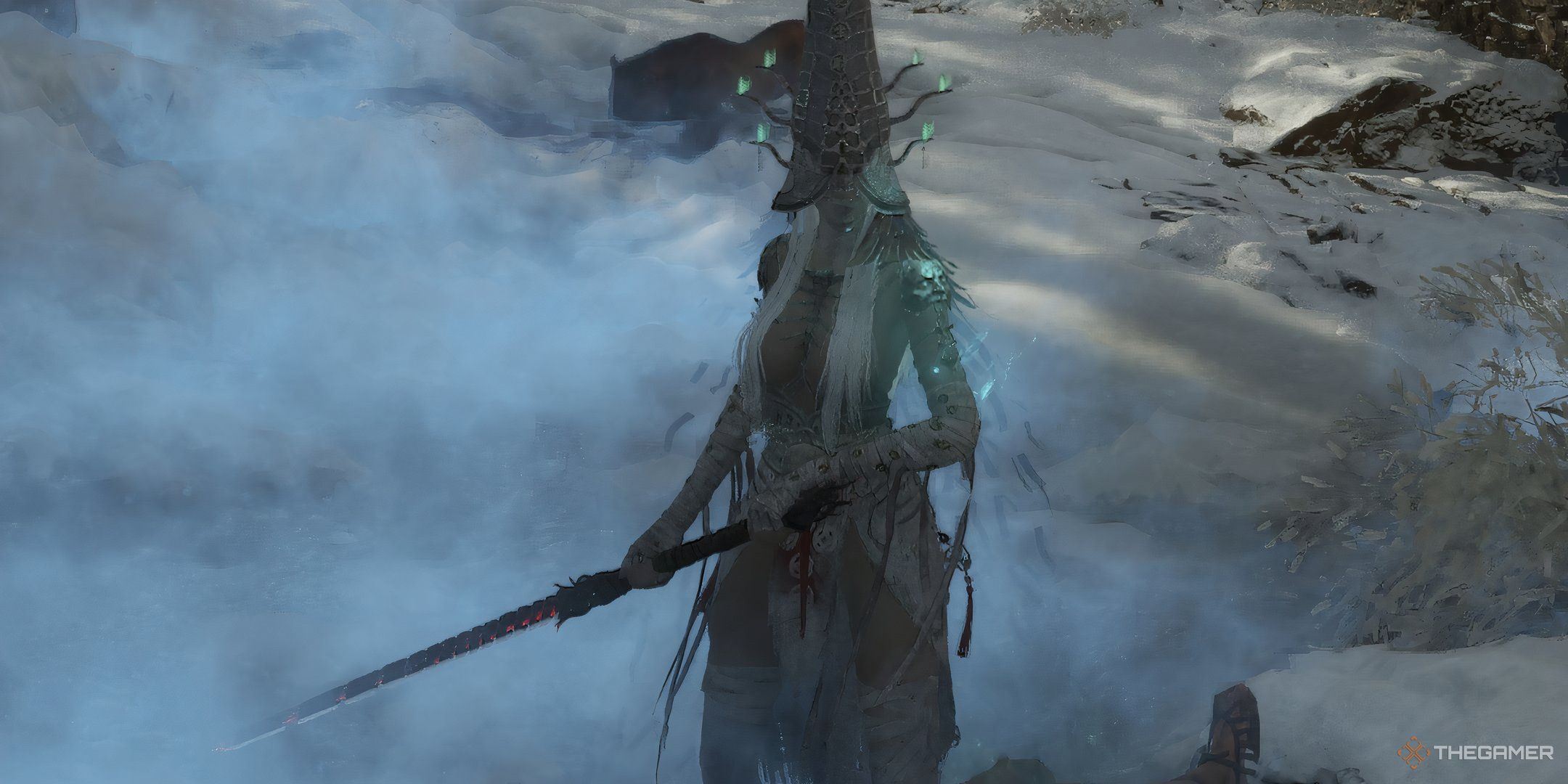 Wuchang in Wuchang: Fallen Feathers wearing a damage reducing white armor set.