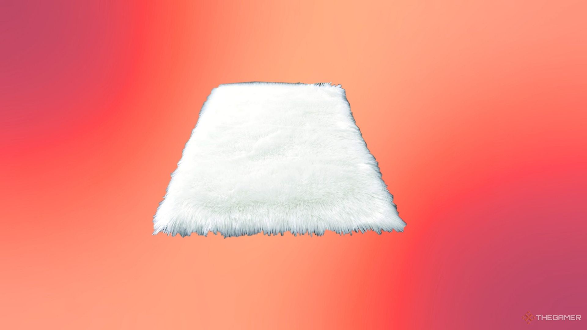 A carpet against a red background.