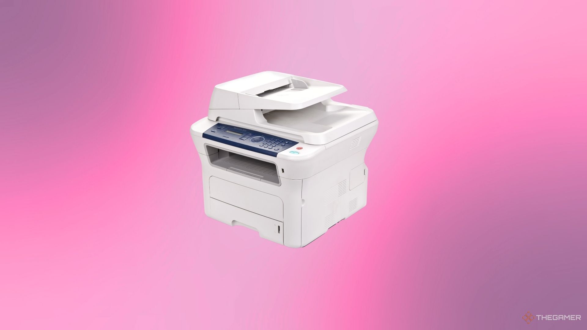 A printer against a white background.