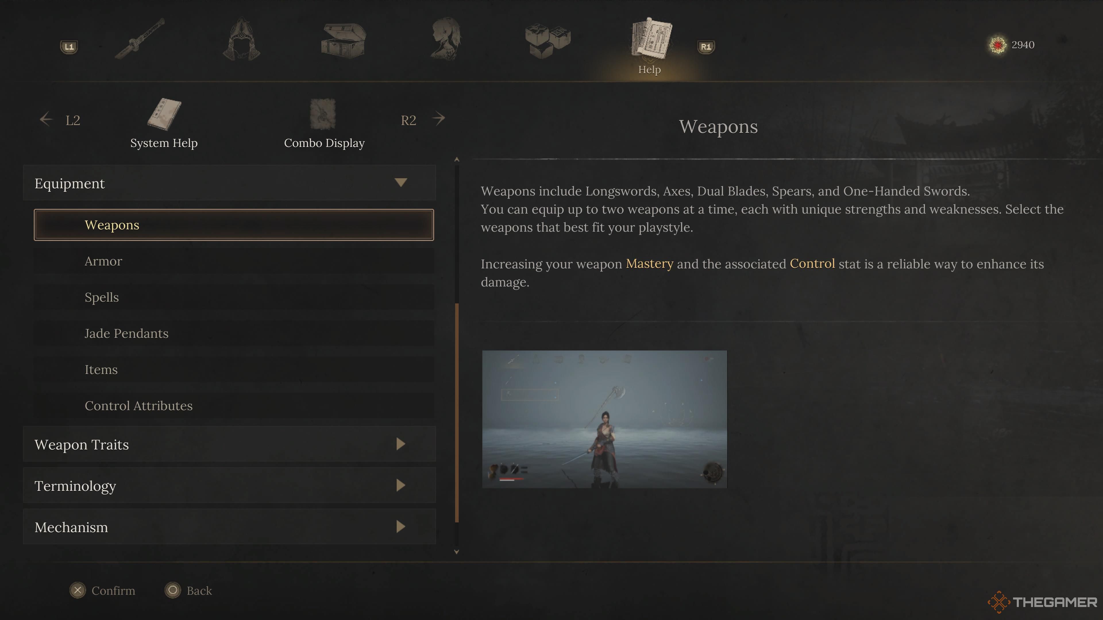 The description for mastery and control in wuchang fallen feathers.