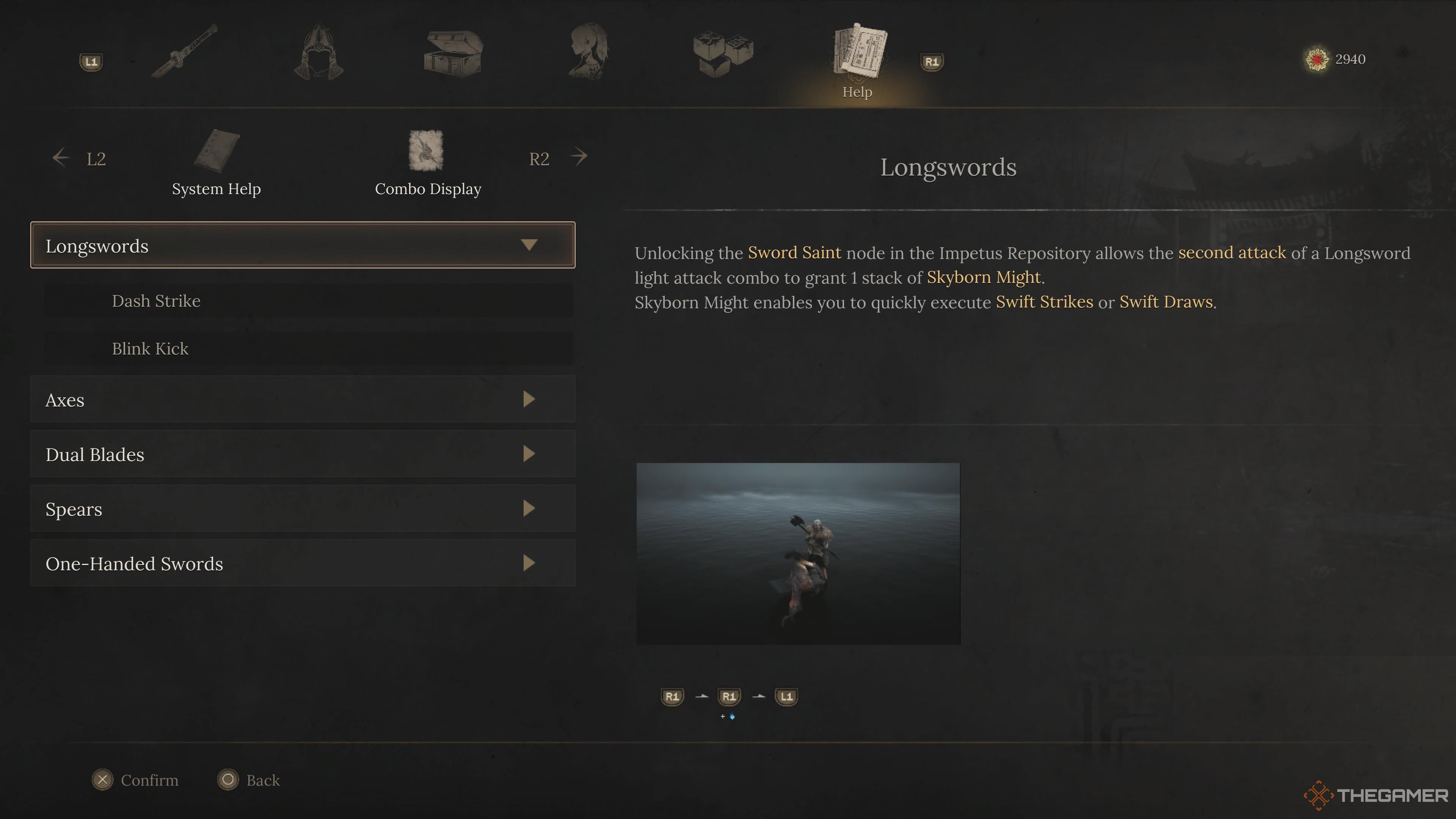 The longsword description in Wuchang: Fallen Feathers.