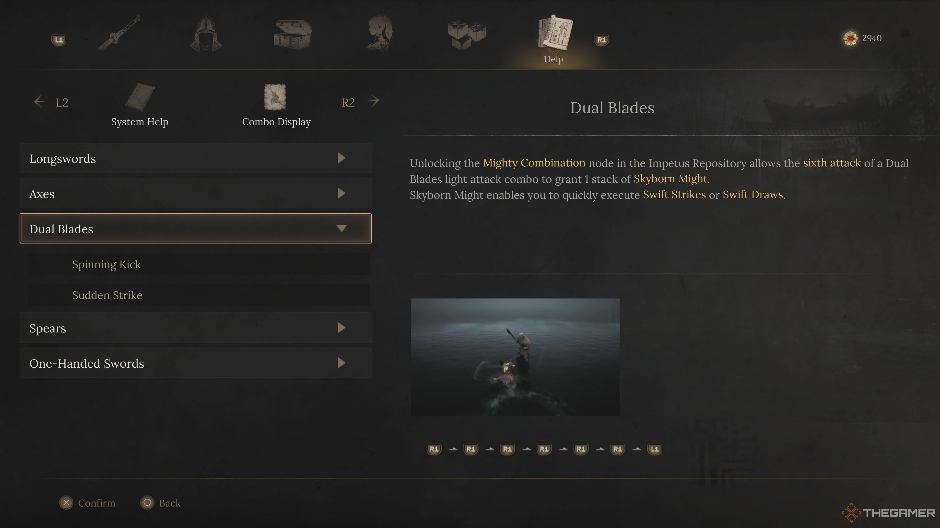 The dual blades description in Wuchang: Fallen Feathers.