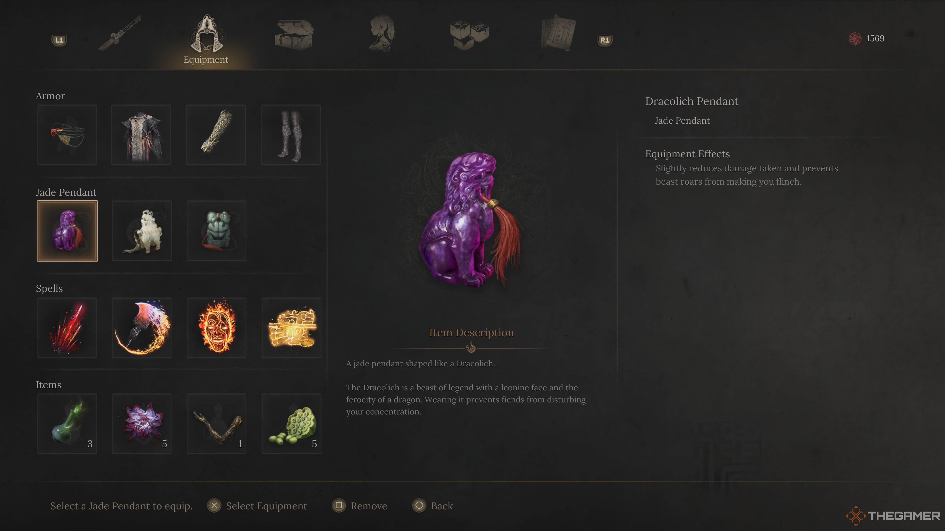 The Dracolich pendant in wuchang: fallen feathers.