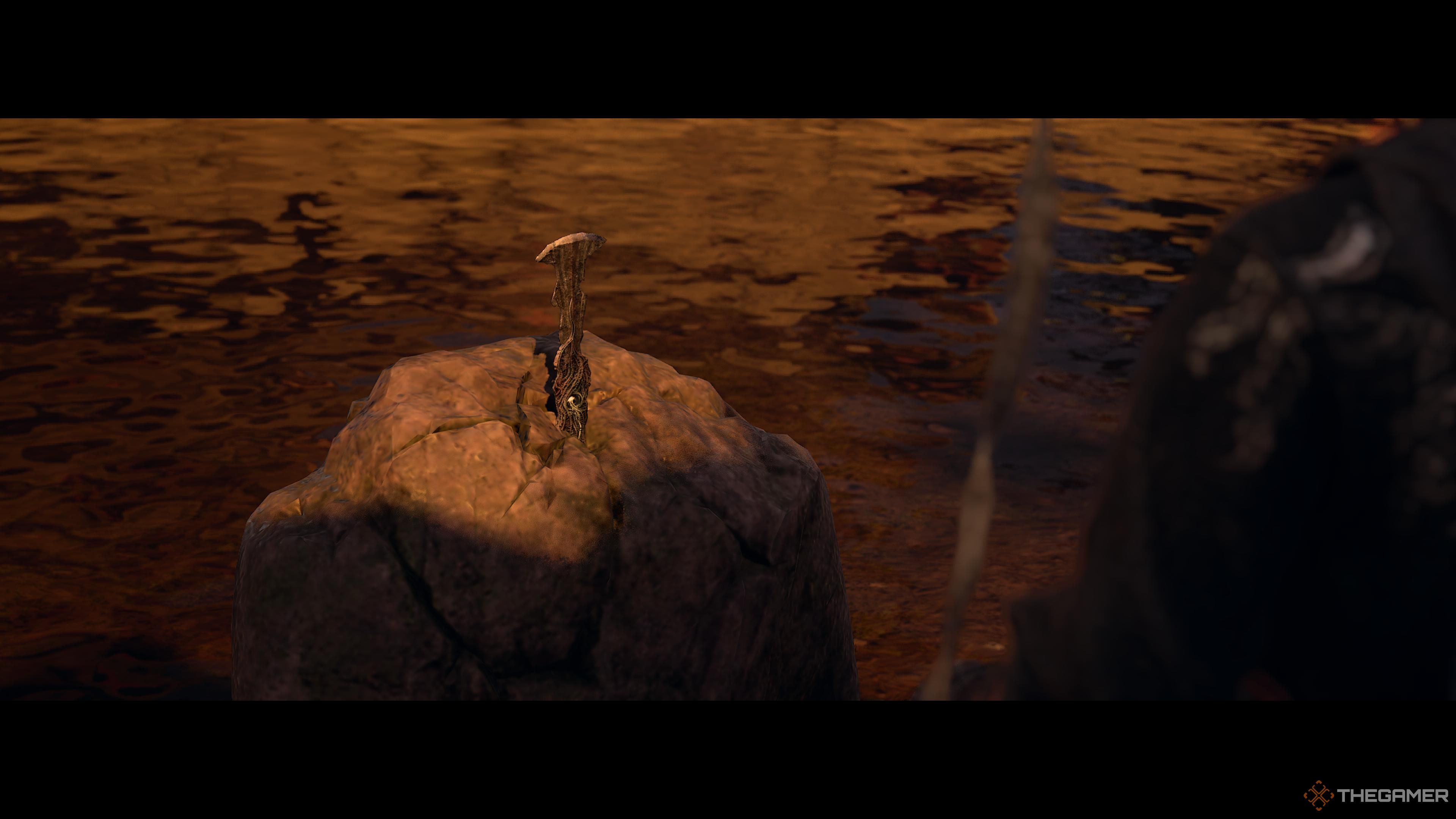 An item encased in a stone in wuchang fallen feathers.