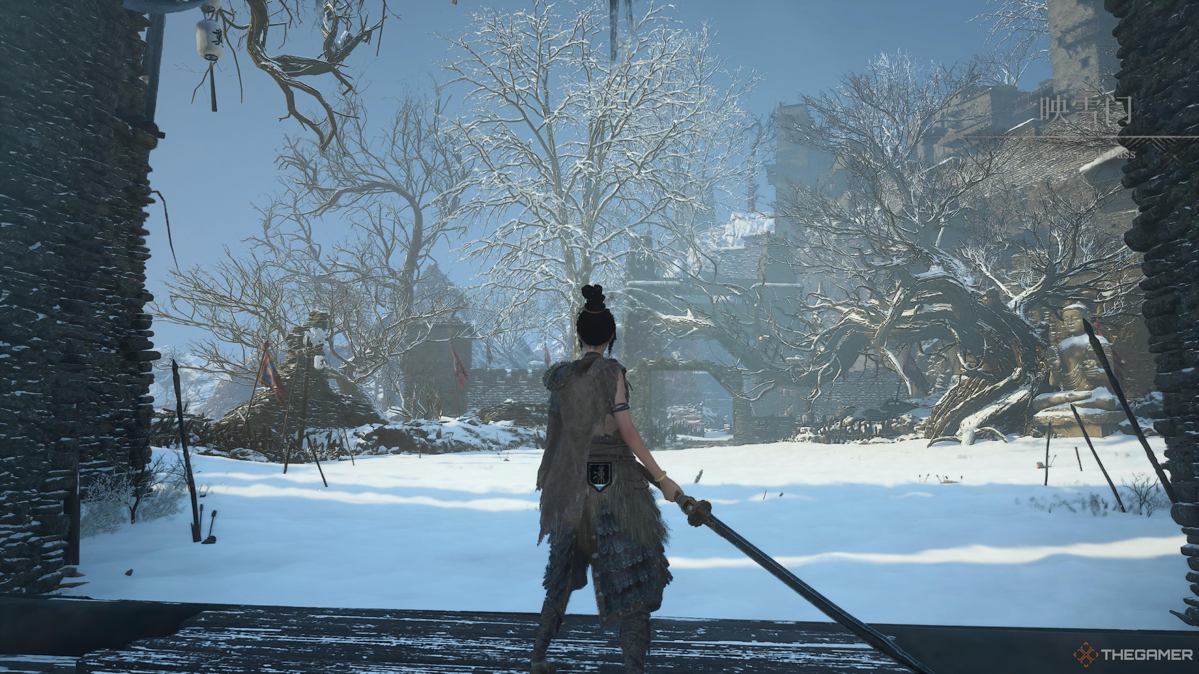 Wuchang standing outside the Ming General boss arena in Wuchang: Fallen Feathers.